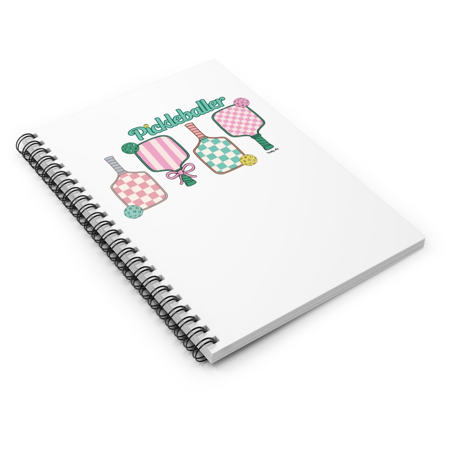 Pickleball Spiral Notebook - Perfect for Pickleball Fans, Sports Journals, Gifts for Athletes, Cute Stationery, Fun Note Taking.