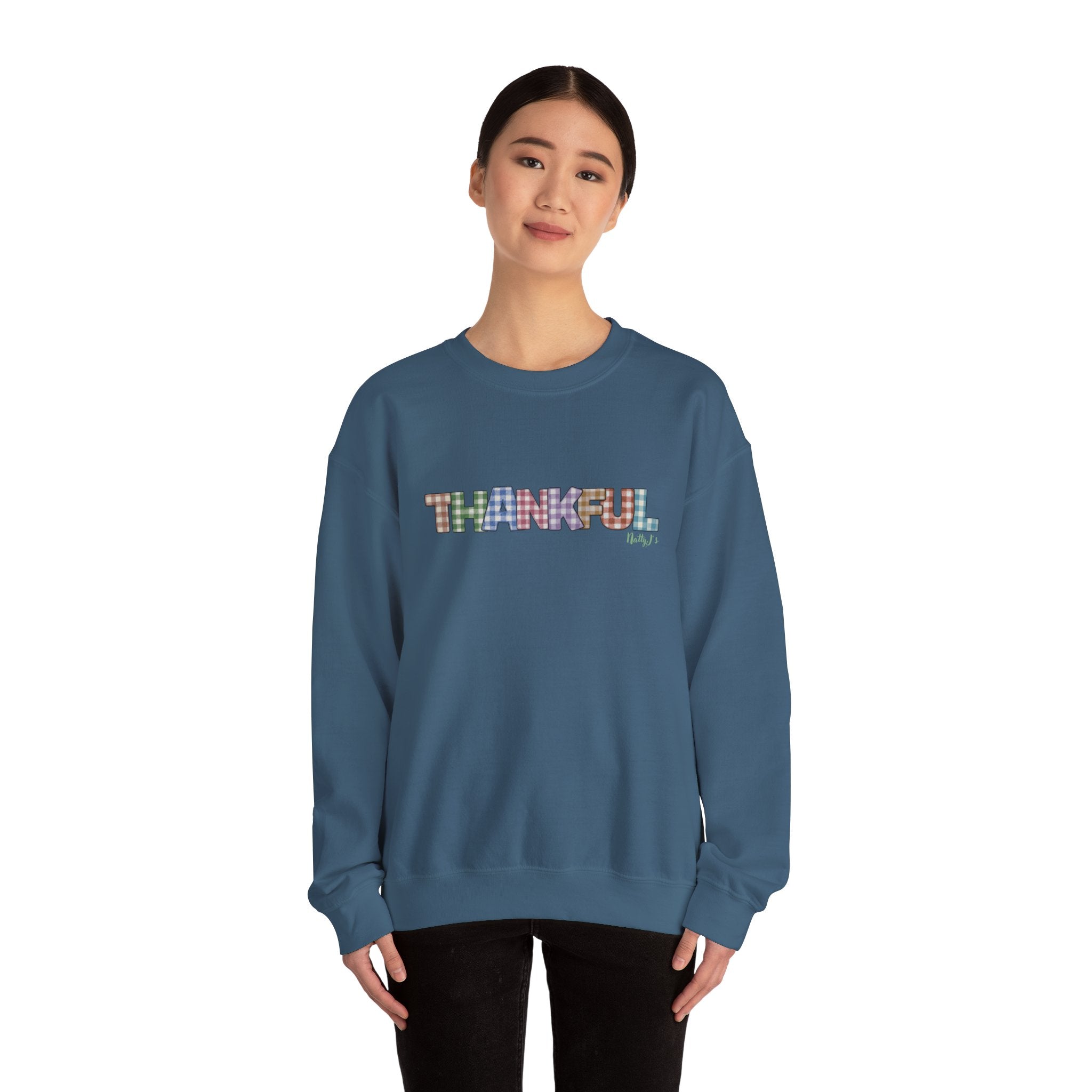 Thankful Crewneck Sweatshirt for Fall, Cozy Unisex Pullover, Great for Thanksgiving, Gift for Friends, Seasonal Fashion