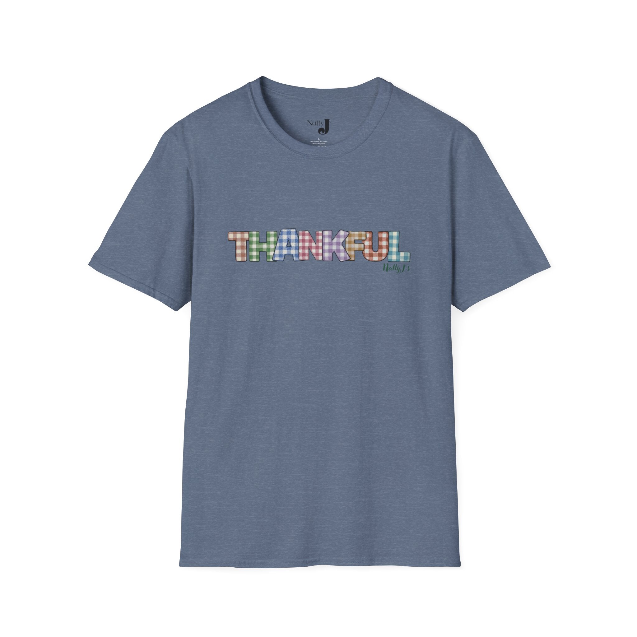 Thankful Unisex Softstyle T-Shirt, Cozy Gratitude Tee, Minimalist Fashion Shirt, Thanksgiving Apparel, Everyday Wear
