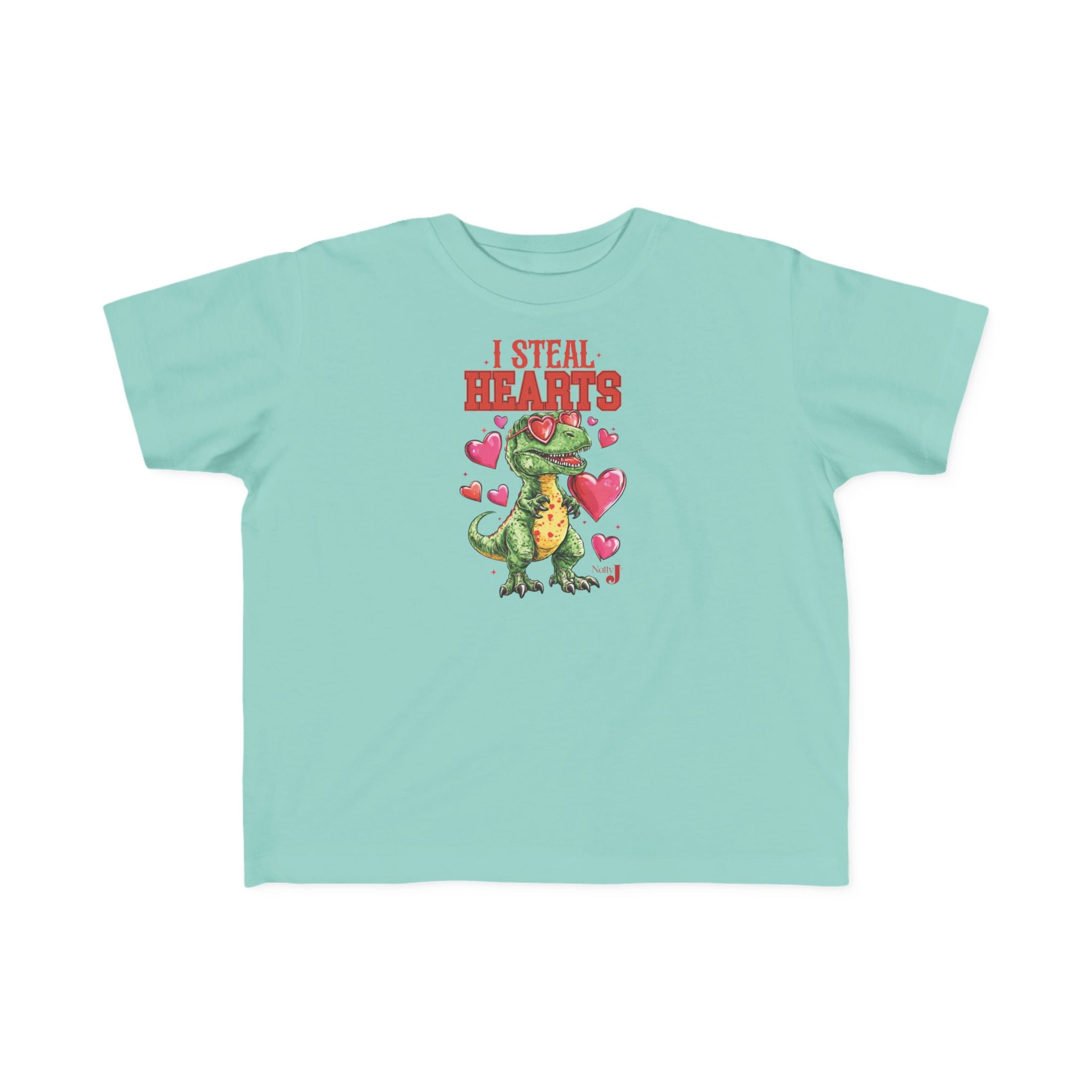I Steal Hearts Toddler Shirt – Cute Valentine Dinosaur T-Shirt for Boys & Girls, Funny Valentine’s Day Outfit, Toddler Graphic Tee