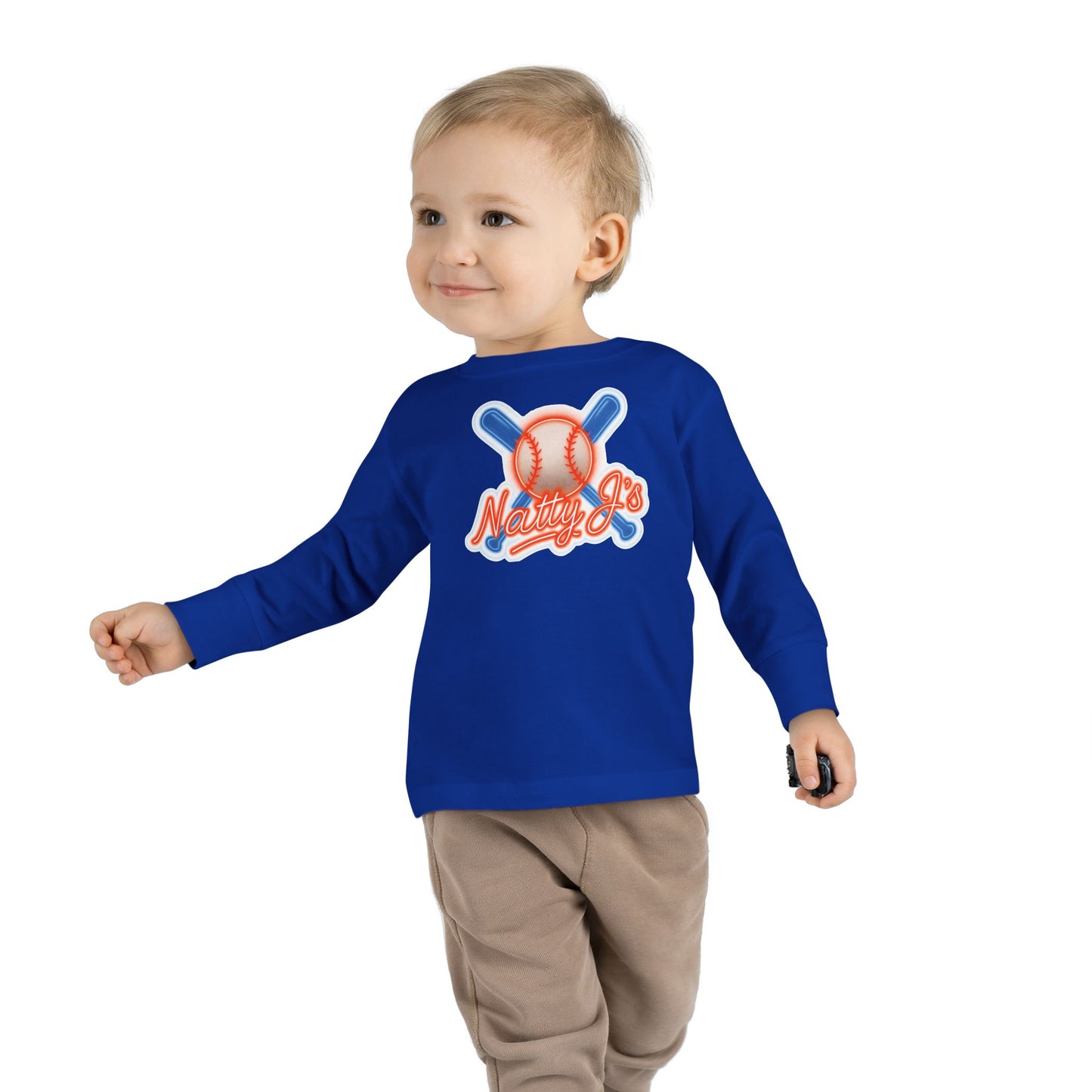 Baseball Themed Toddler Long Sleeve Tee - Perfect for Little Sluggers, Kids Sportswear, Birthday Gift, Casual Wear, Everyday Comfort