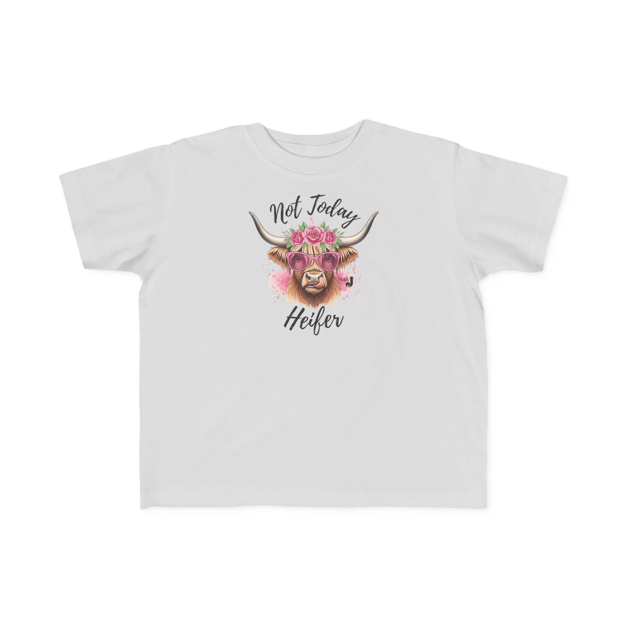 Not Today Heifer Toddler Shirt | Funny Western Cow Graphic Tee for Girls | Cute Country Farm Boutique Kids T-Shirt