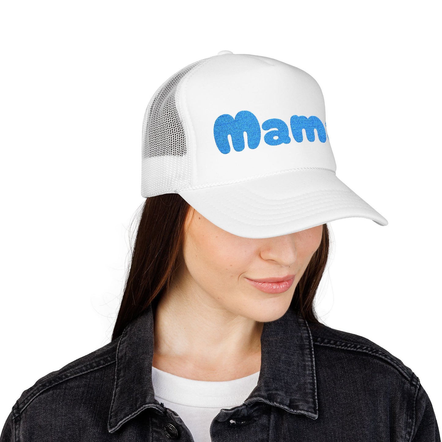 "Mama" Embroidered Foam Trucker Hat, Fully Customizable, Gifts