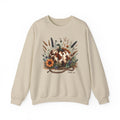 Cow Print Pumpkin Fall Floral Sweatshirt