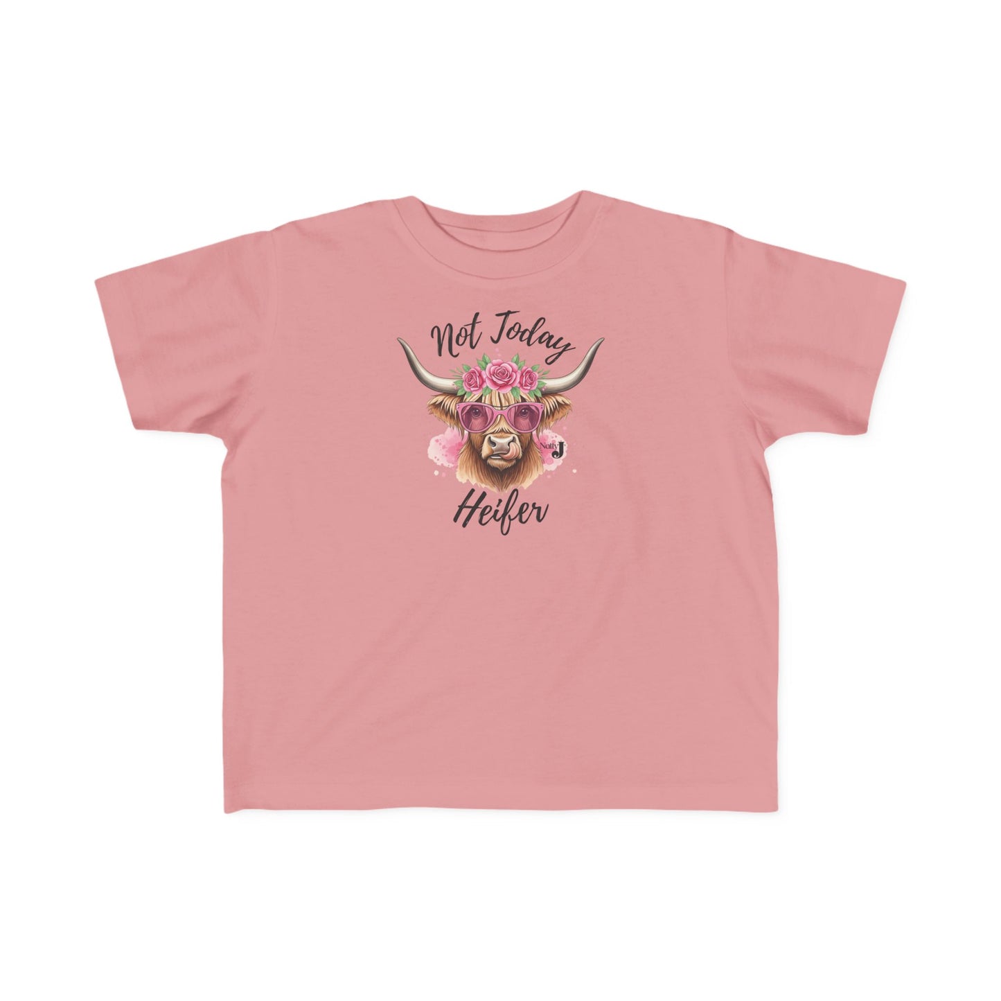 Not Today Heifer Toddler Shirt | Funny Western Cow Graphic Tee for Girls | Cute Country Farm Boutique Kids T-Shirt