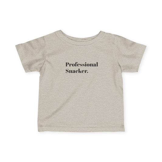 Professional Snacker Infant Tee, Cute Baby Shirt, Adorable Toddler Apparel, Unique Baby Gift, Fun Snack Lover Shirt