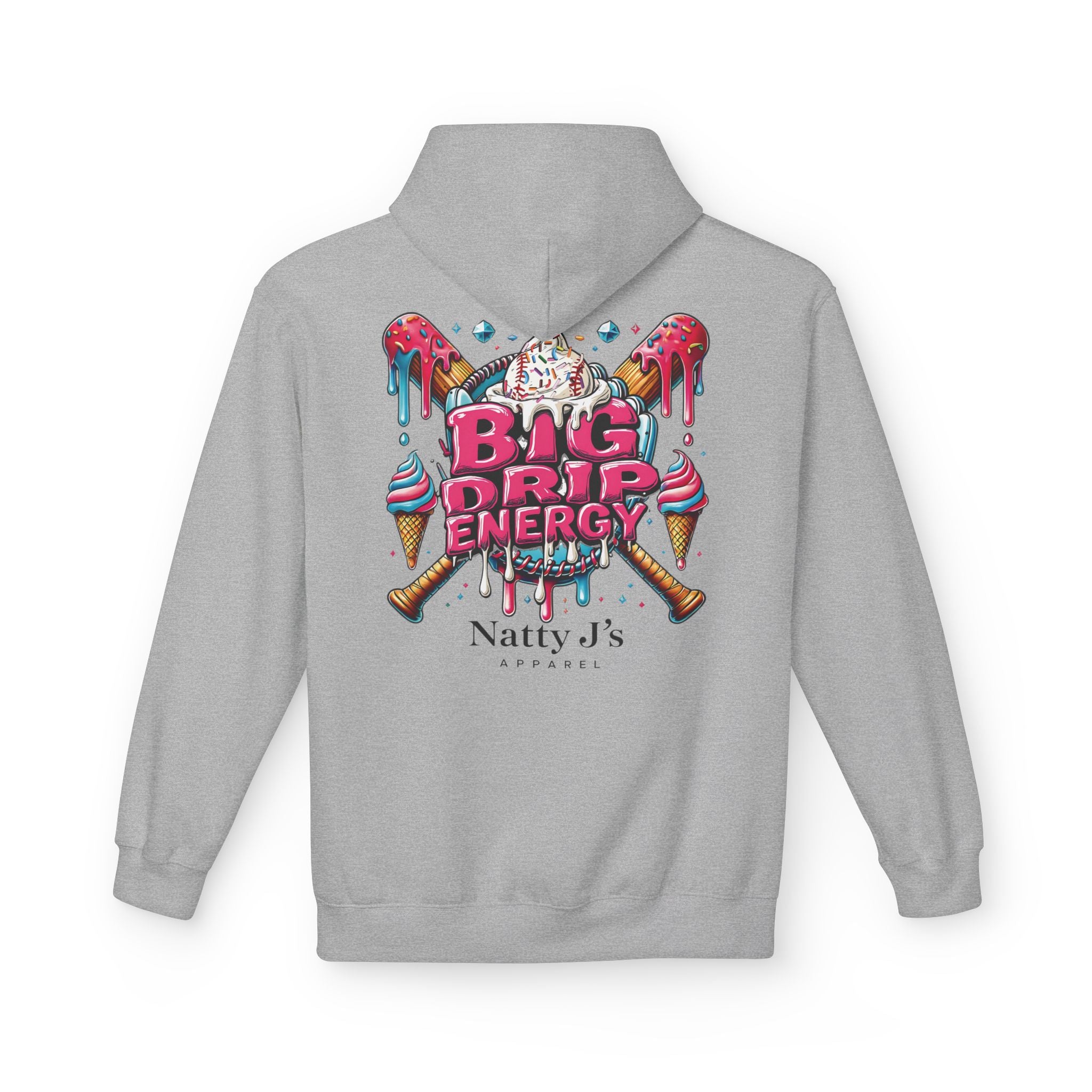 Big Drip Energy Men's Baseball Hoodie