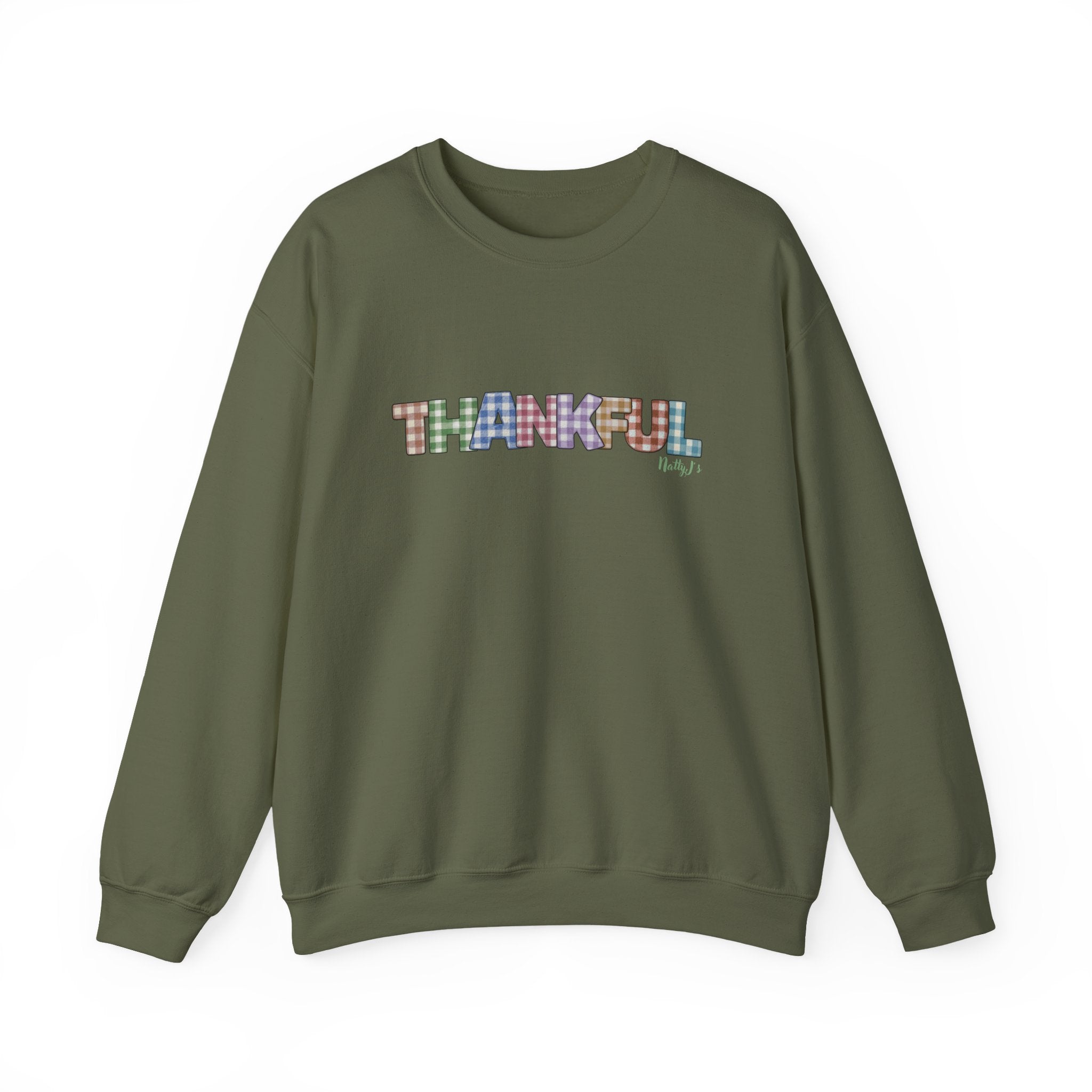 Thankful Crewneck Sweatshirt for Fall, Cozy Unisex Pullover, Great for Thanksgiving, Gift for Friends, Seasonal Fashion