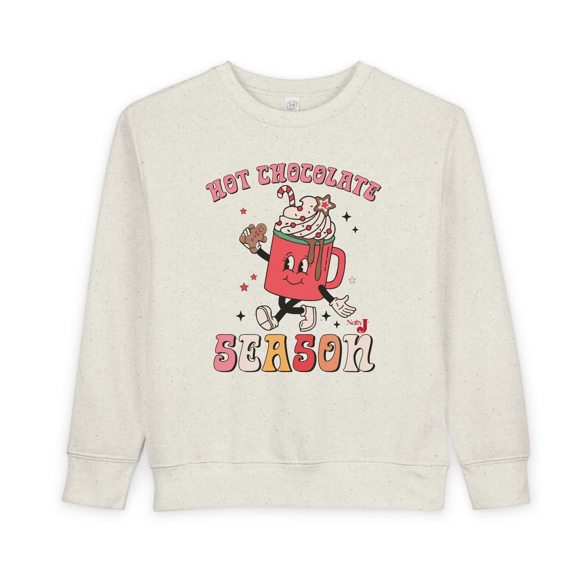 Toddler Hot Chocolate Season Sweatshirt – Cute Winter Cocoa Shirt for Kids – Christmas Hot Cocoa Graphic Crewneck – Cozy Holiday Outfit for Toddlers