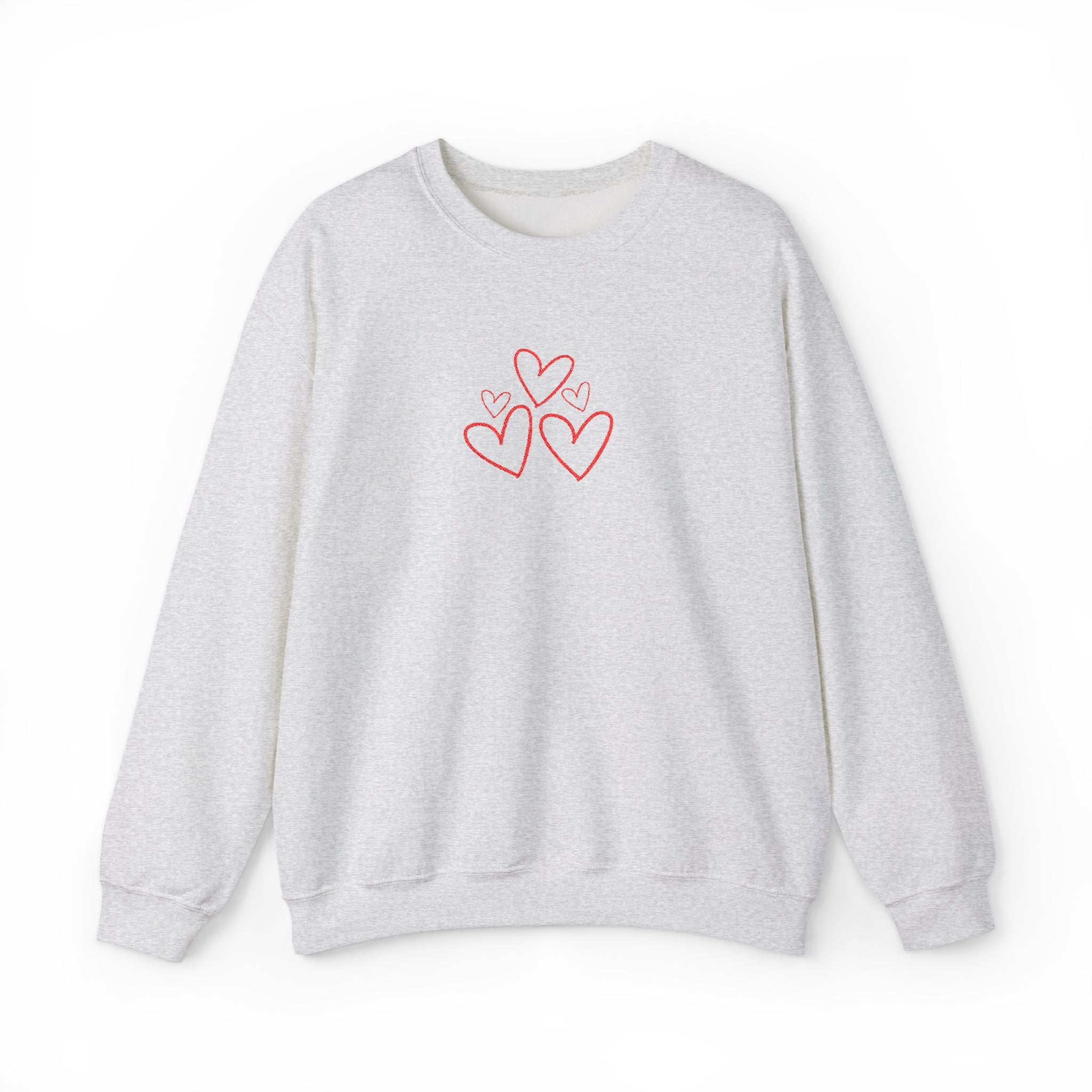 Natty J’s Apparel Minimalist Embroidered Heart Crewneck Sweatshirt