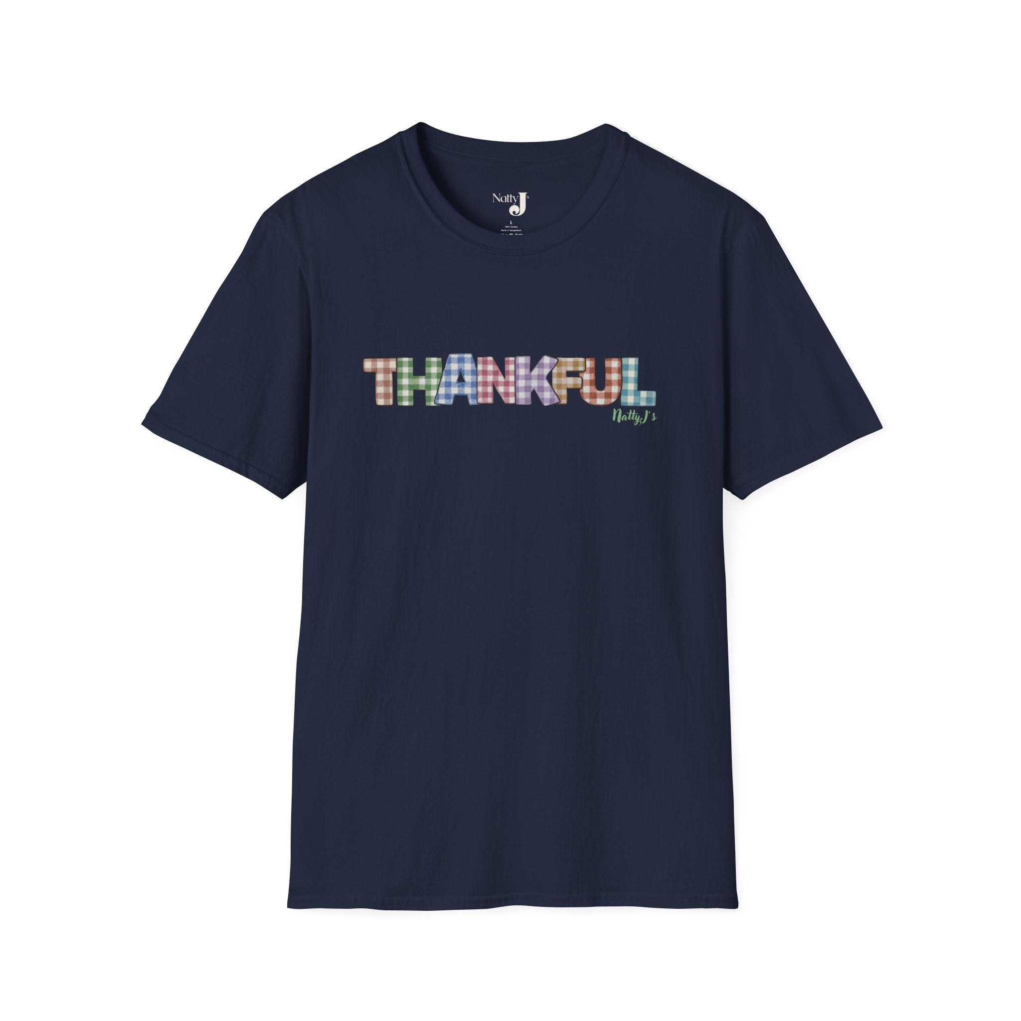 Thankful Unisex Softstyle T-Shirt, Cozy Gratitude Tee, Minimalist Fashion Shirt, Thanksgiving Apparel, Everyday Wear
