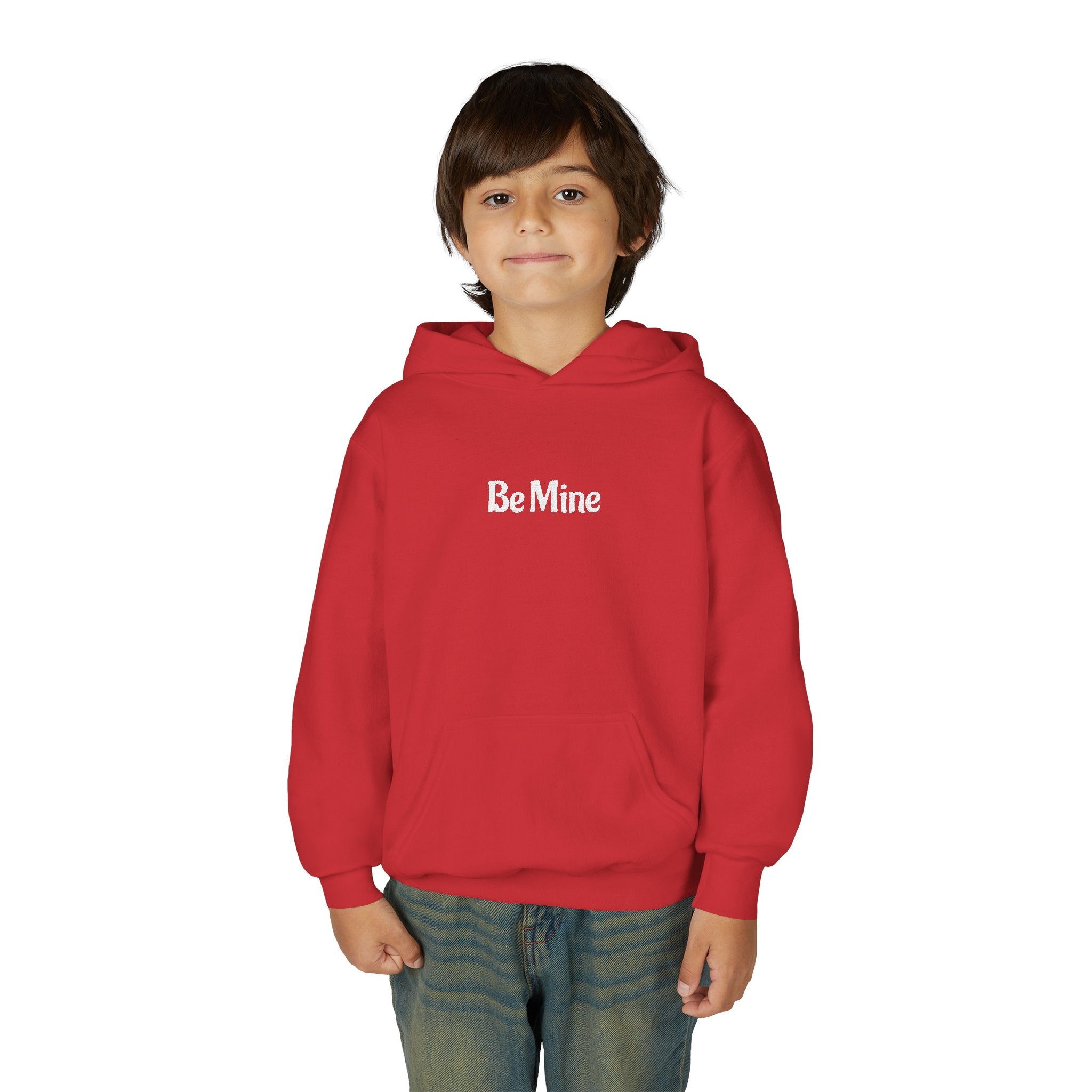 Be Mine Youth Hoodie – Valentine’s Day Hoodie for Boys & Girls, Kids Valentine Sweatshirt, Cozy Valentine Outfit for Kids