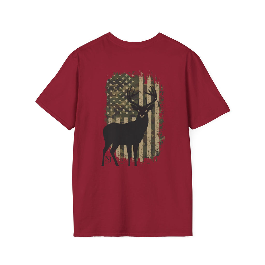 Natty J’s Apparel Men’s Camo Flag T-Shirt