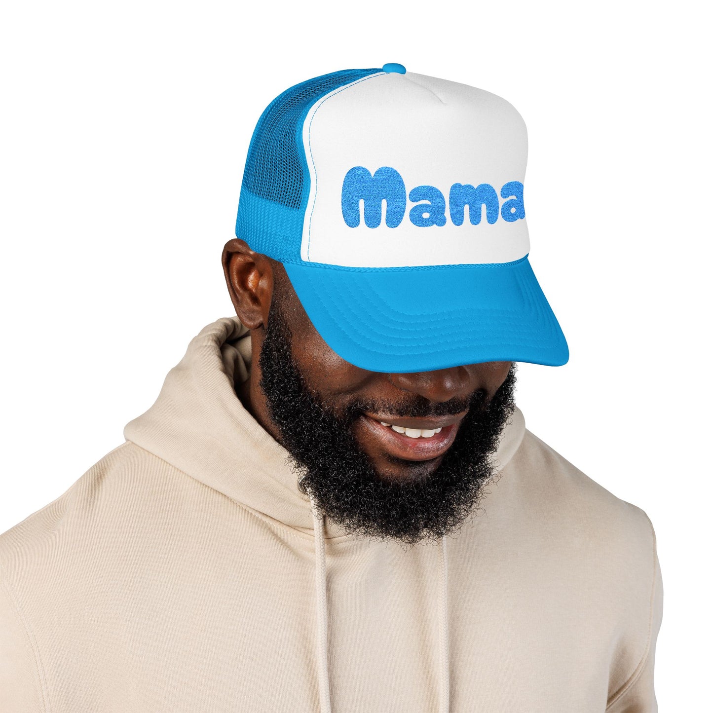 "Mama" Embroidered Foam Trucker Hat, Fully Customizable, Gifts