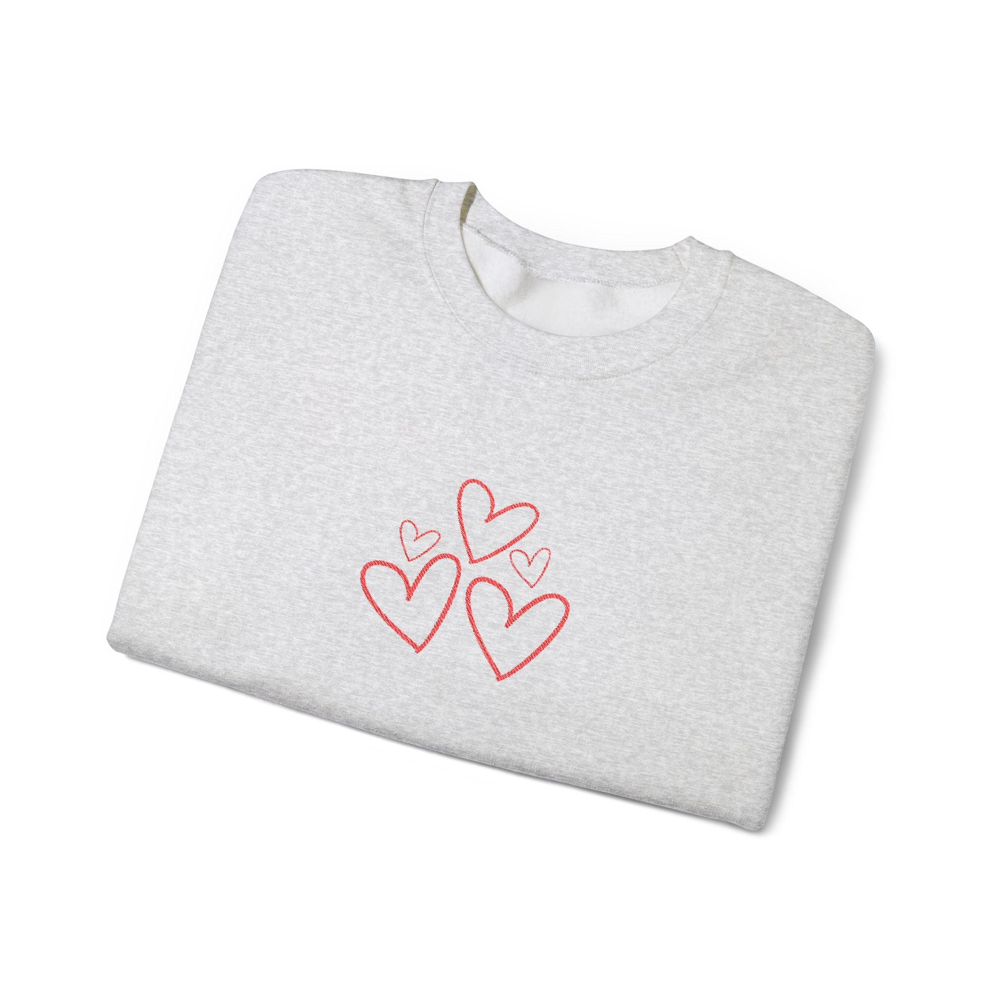Natty J's Apparel Minimalist Embroidered Heart Women's Sweatshirt