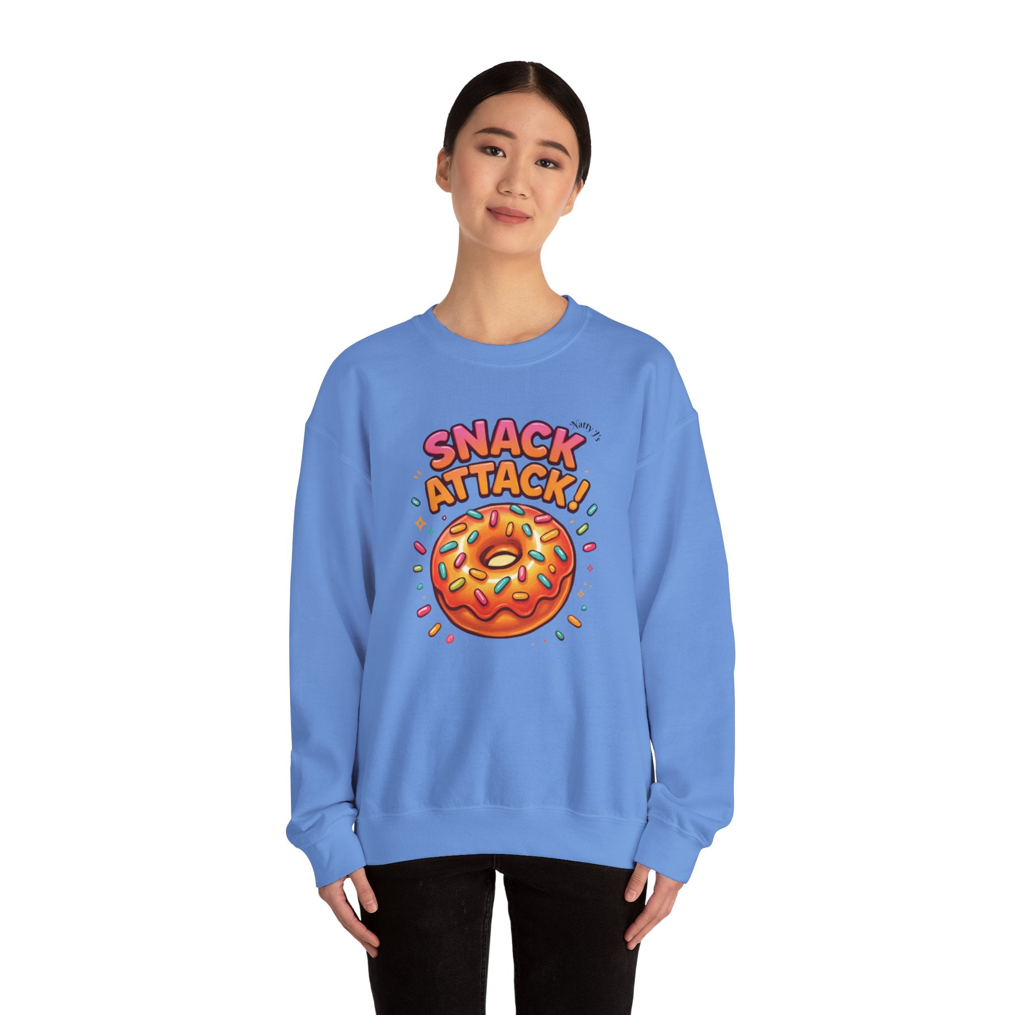 Snack Attack Donut Sprinkles Colorful Unisex Heavy Blend™ Crewneck Sweatshirt
