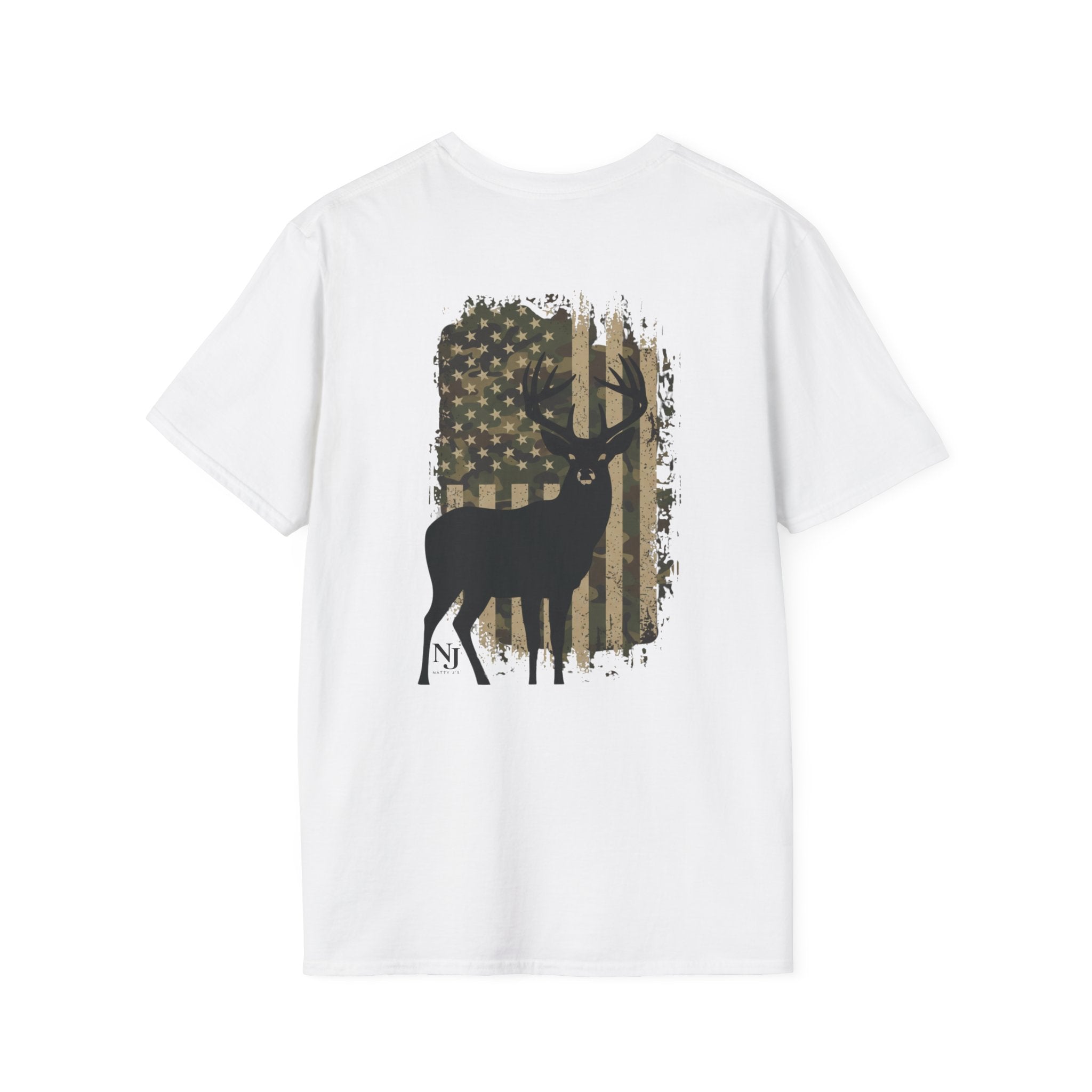 Natty J’s Apparel Men’s Camo Flag T-Shirt