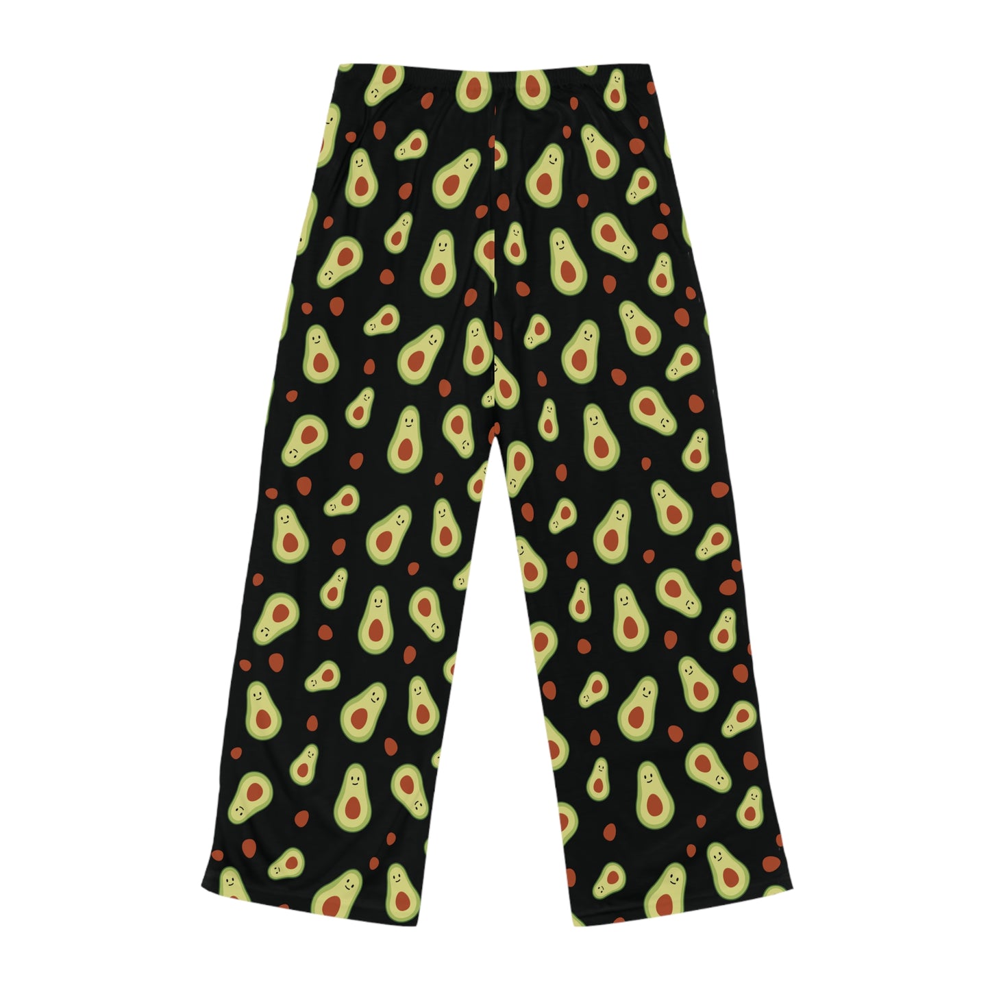 Avocado Print Women’s Pajama Pants — Cute Black AOP Lounge Sleepwear