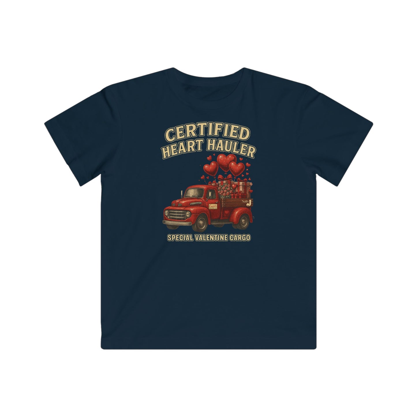 Certified Heart Hauler Youth Valentine T-Shirt – Cute Kids Valentine Graphic Tee