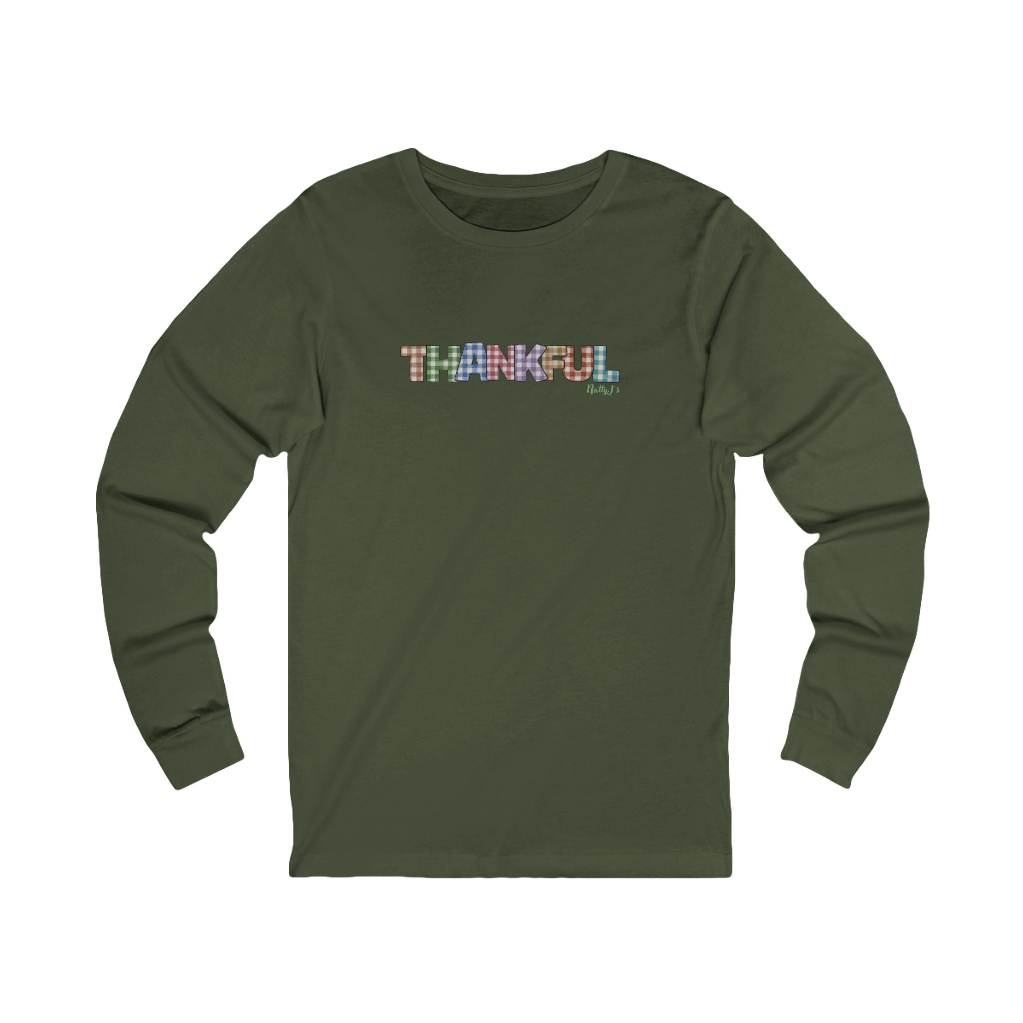 Thankful, Thanksgiving, Fall Unisex Jersey Long Sleeve Tee