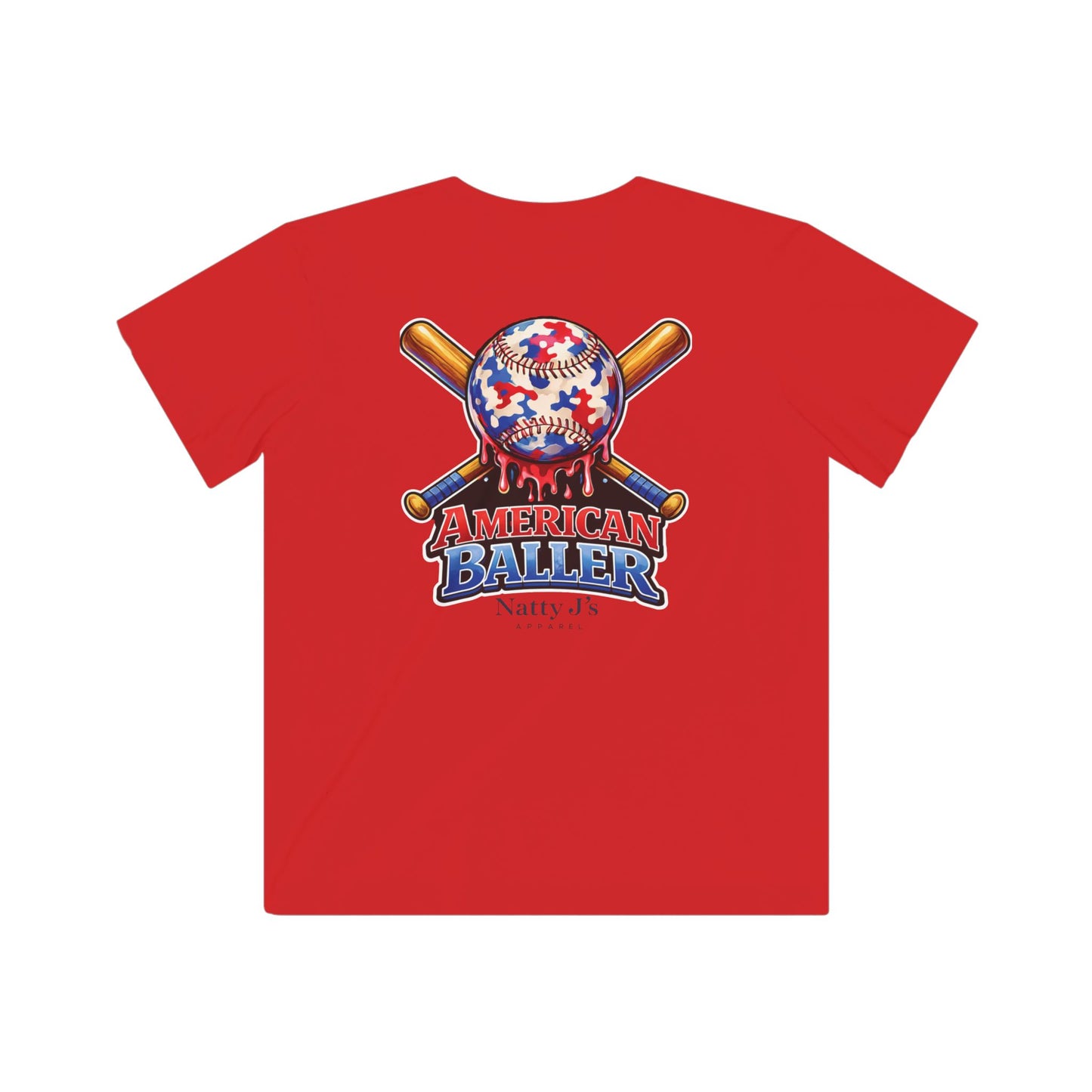 Natty J's Apparel American Baller Baseball Graphic Youth T-Shirt