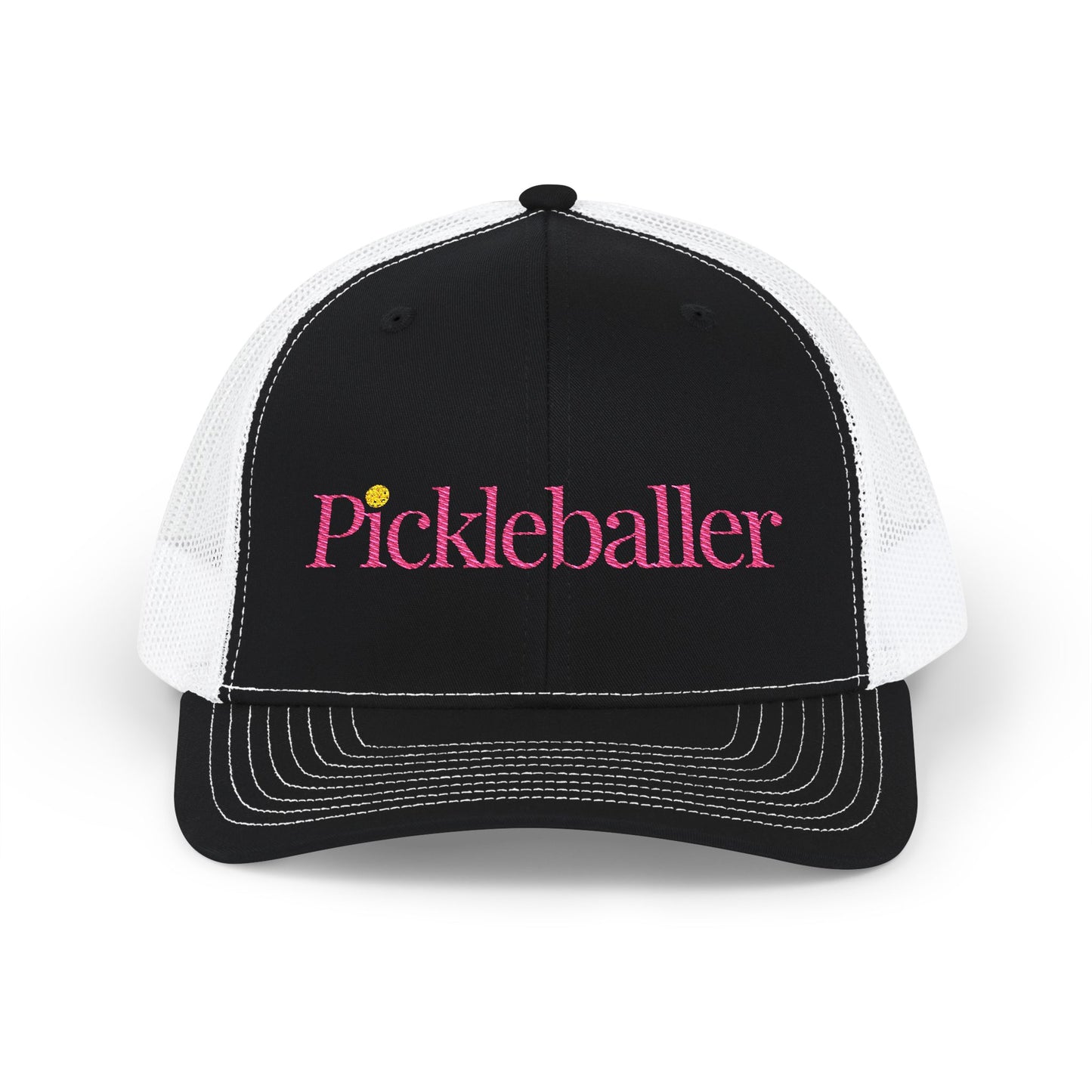 "Pickleballer" Embroidered Richardson Snapback Trucker Cap - Casual Sport Hat, Outdoor Activities, Gift for Pickleball Fans, Summer Getaway, Emojis