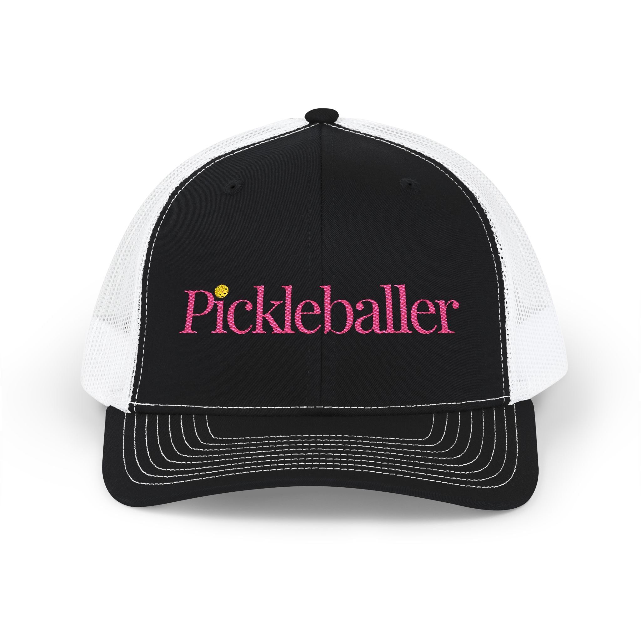 "Pickleballer" Embroidered Richardson Snapback Trucker Cap - Casual Sport Hat, Outdoor Activities, Gift for Pickleball Fans, Summer Getaway, Emojis
