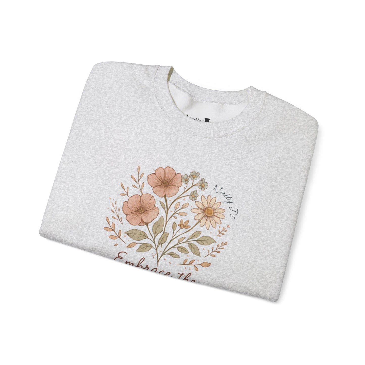 Embrace the Simple Life Sweatshirt – Floral Cottagecore Crewneck Pullover | Natty J’s Cozy Boutique Apparel