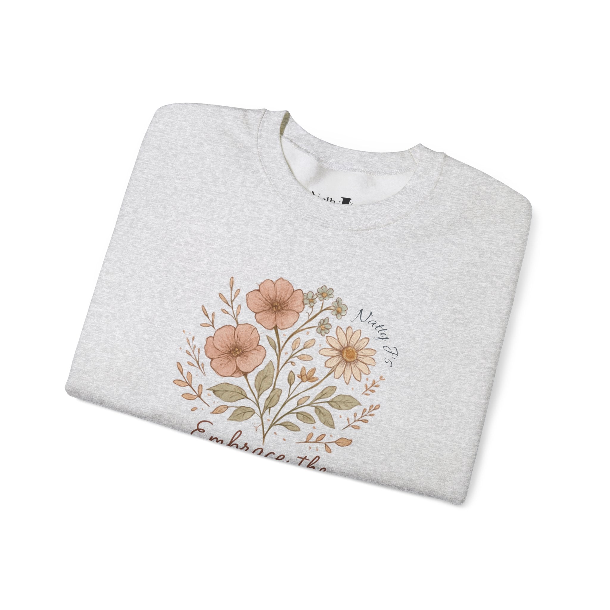 Embrace the Simple Life Sweatshirt – Floral Cottagecore Crewneck Pullover | Natty J’s Cozy Boutique Apparel