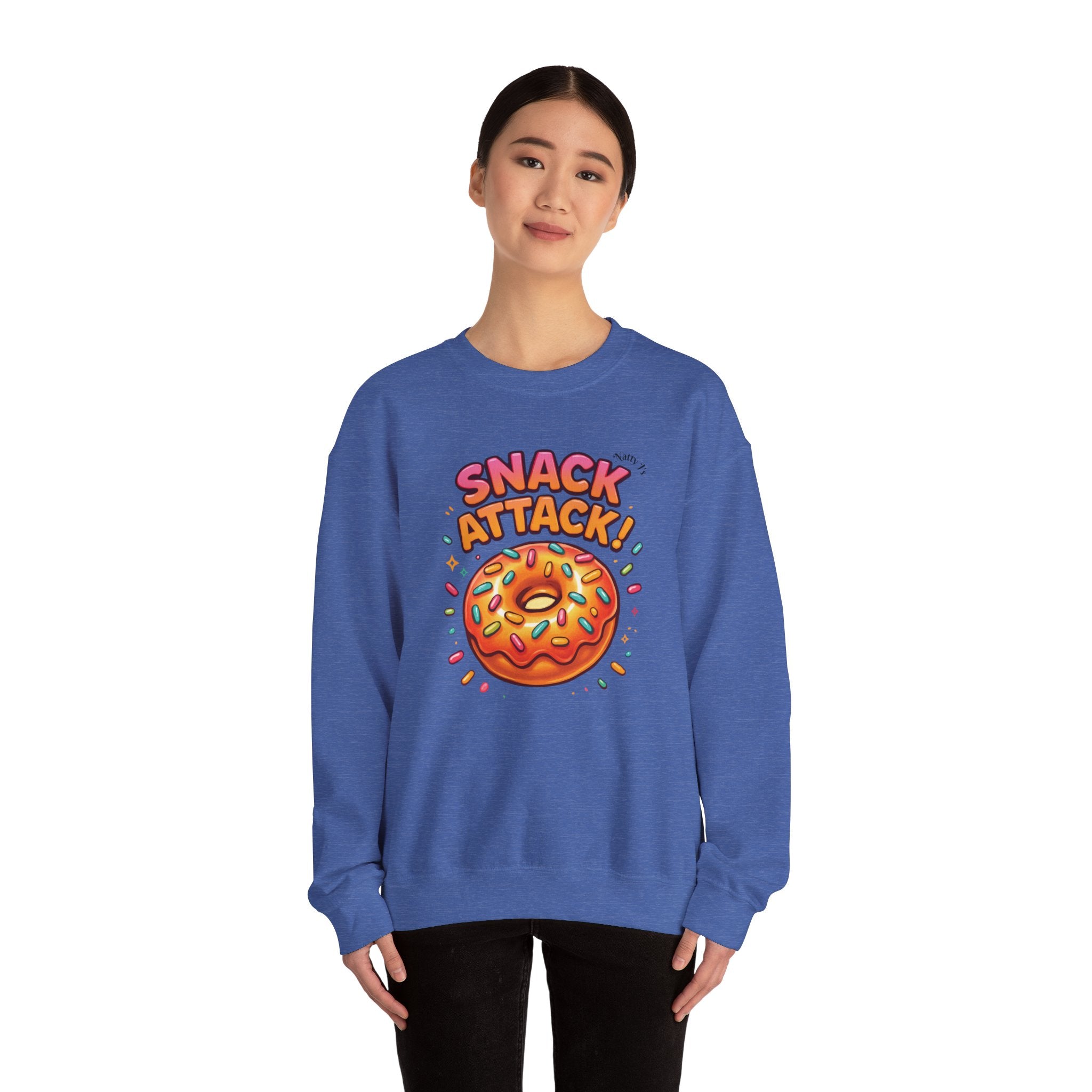 Snack Attack Donut Sprinkles Colorful Unisex Heavy Blend™ Crewneck Sweatshirt