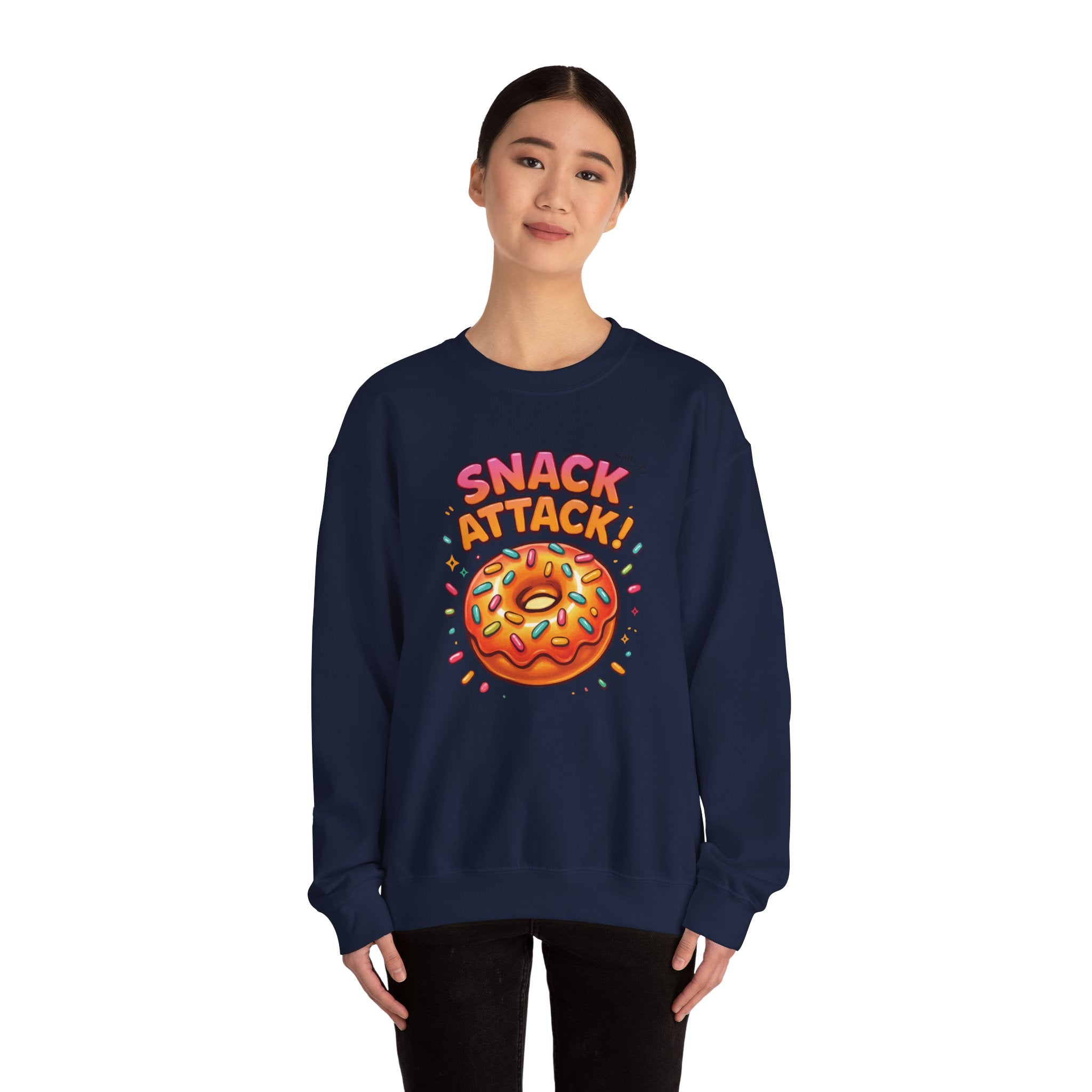 Snack Attack Donut Sprinkles Colorful Unisex Heavy Blend™ Crewneck Sweatshirt