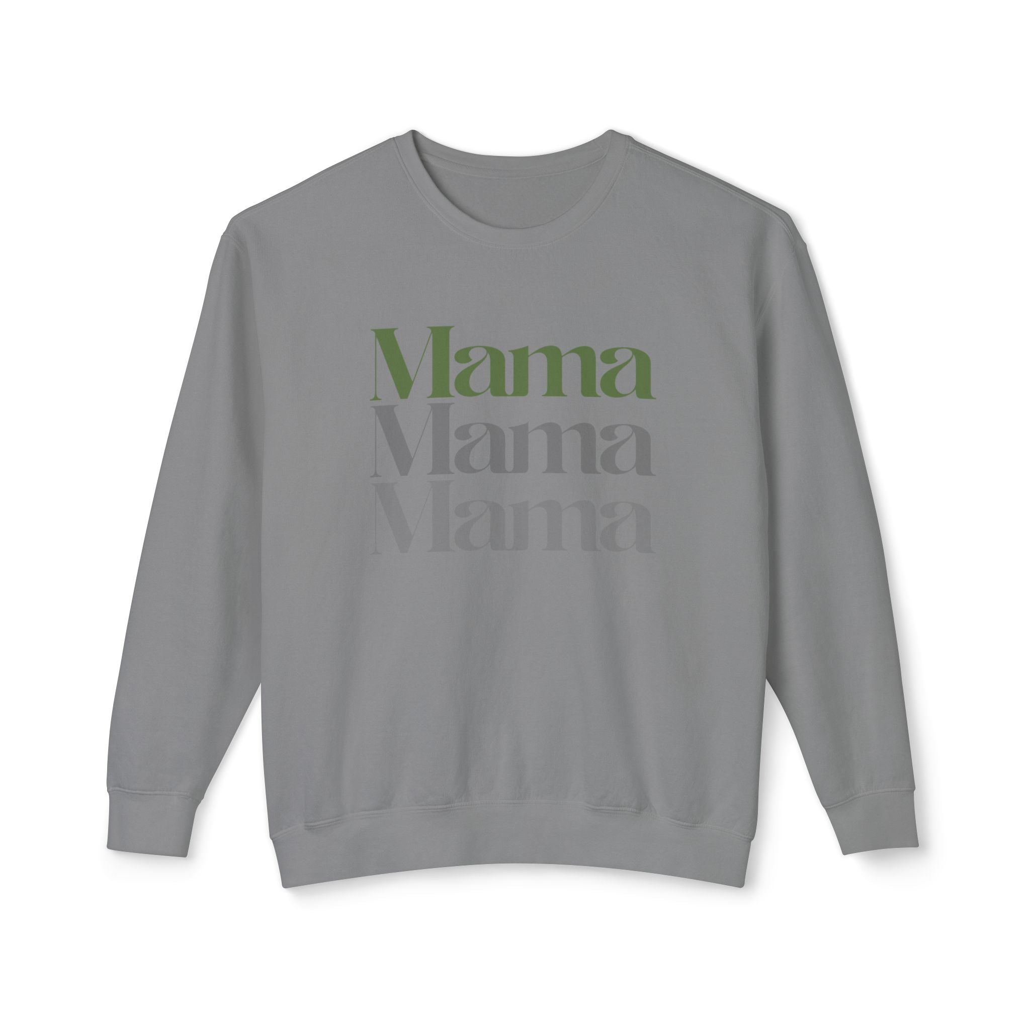 Comfort Colors Mama Crewneck Sweatshirt Green Fade