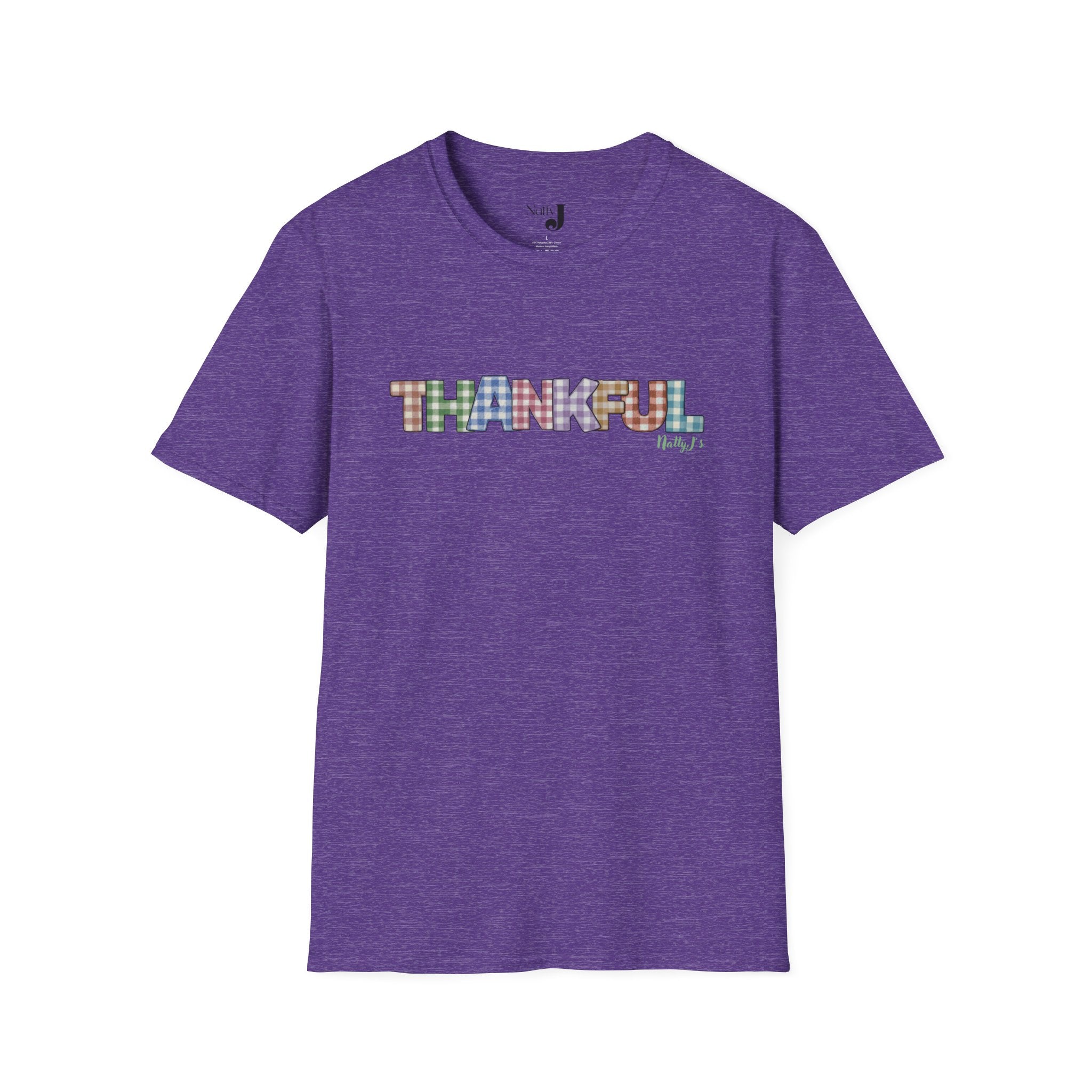 Thankful Unisex Softstyle T-Shirt, Cozy Gratitude Tee, Minimalist Fashion Shirt, Thanksgiving Apparel, Everyday Wear