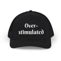 "Overstimulated" Embroidered Snapback Trucker Cap, Funny Cap for Anxiety Relief, Gift for Mental Health Awareness, Casual Style, Unisex Hat