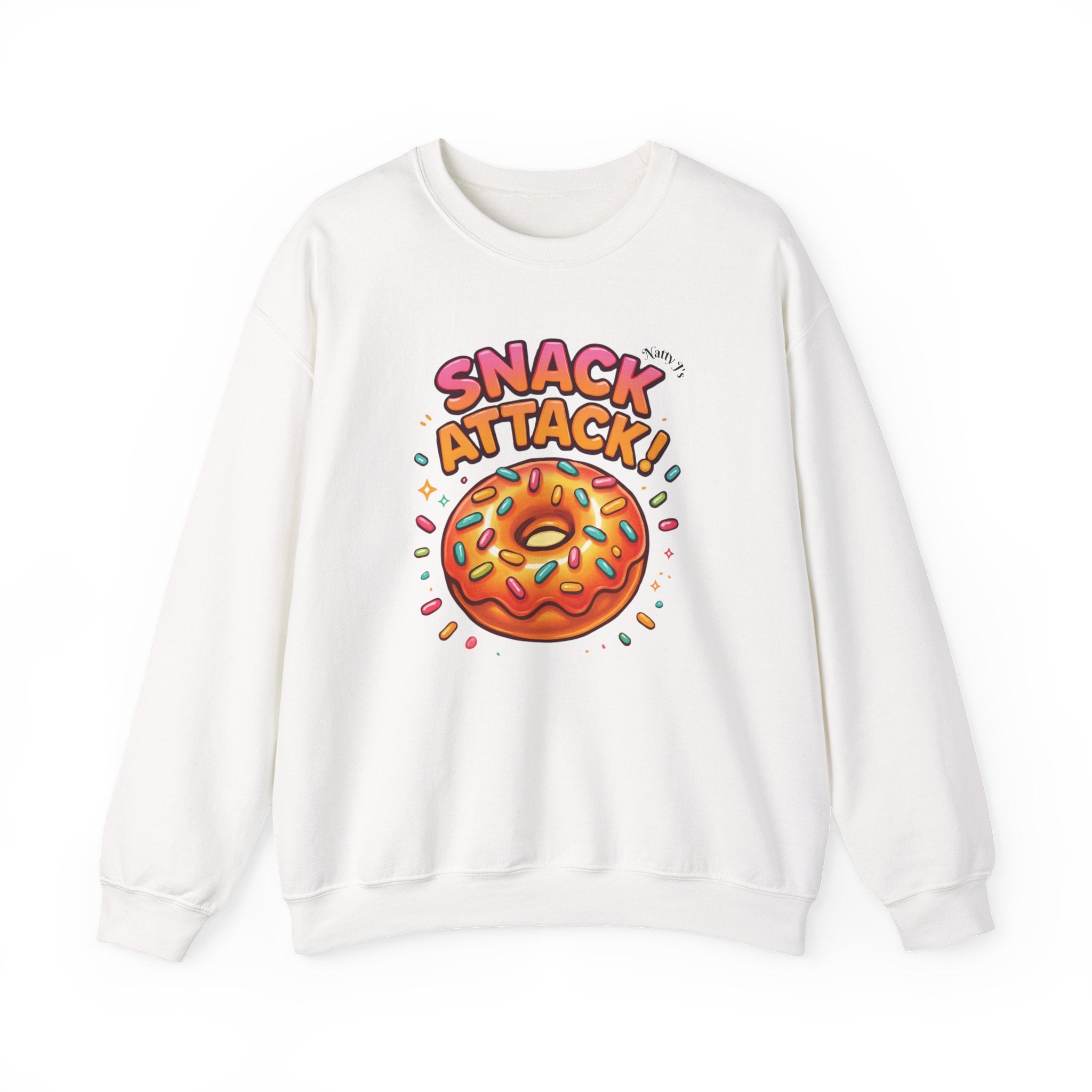 Snack Attack Donut Sprinkles Colorful Unisex Heavy Blend™ Crewneck Sweatshirt