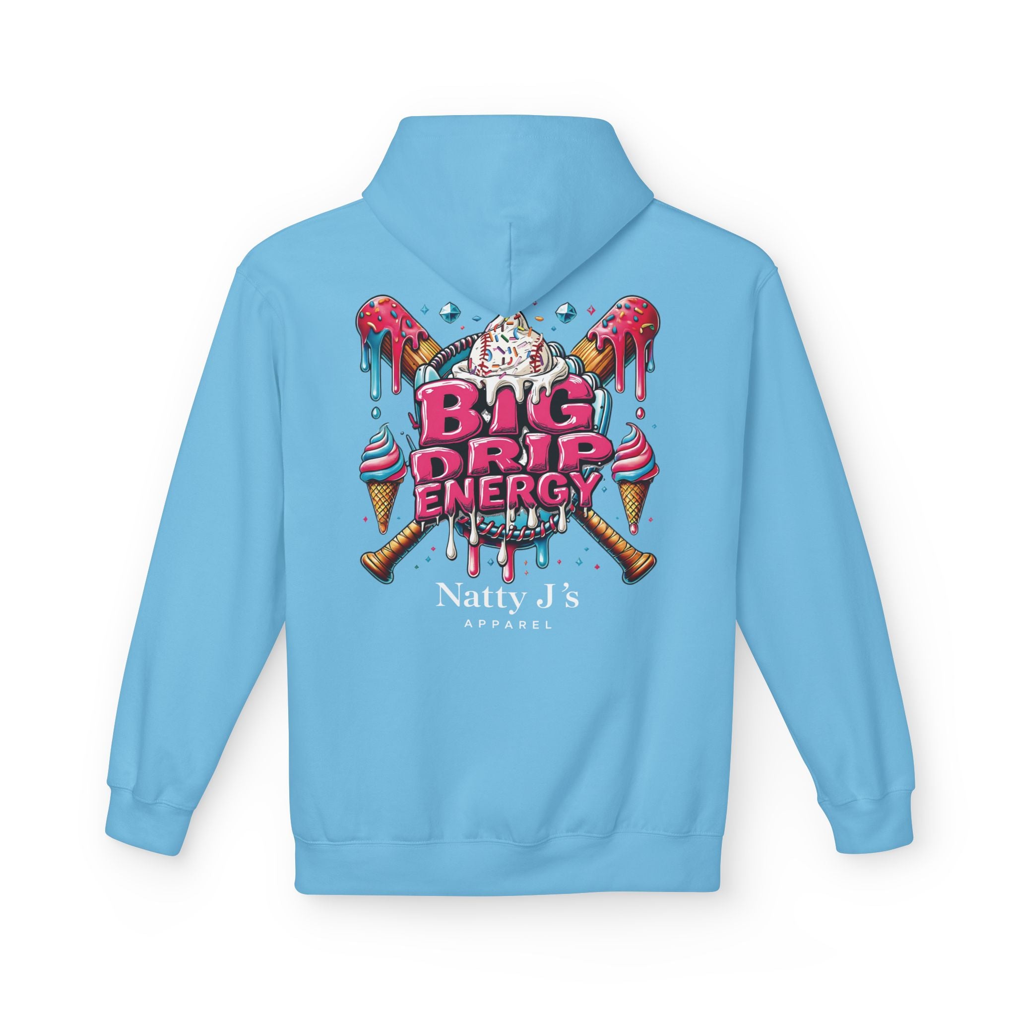 Big Drip Energy Men's Baseball Hoodie