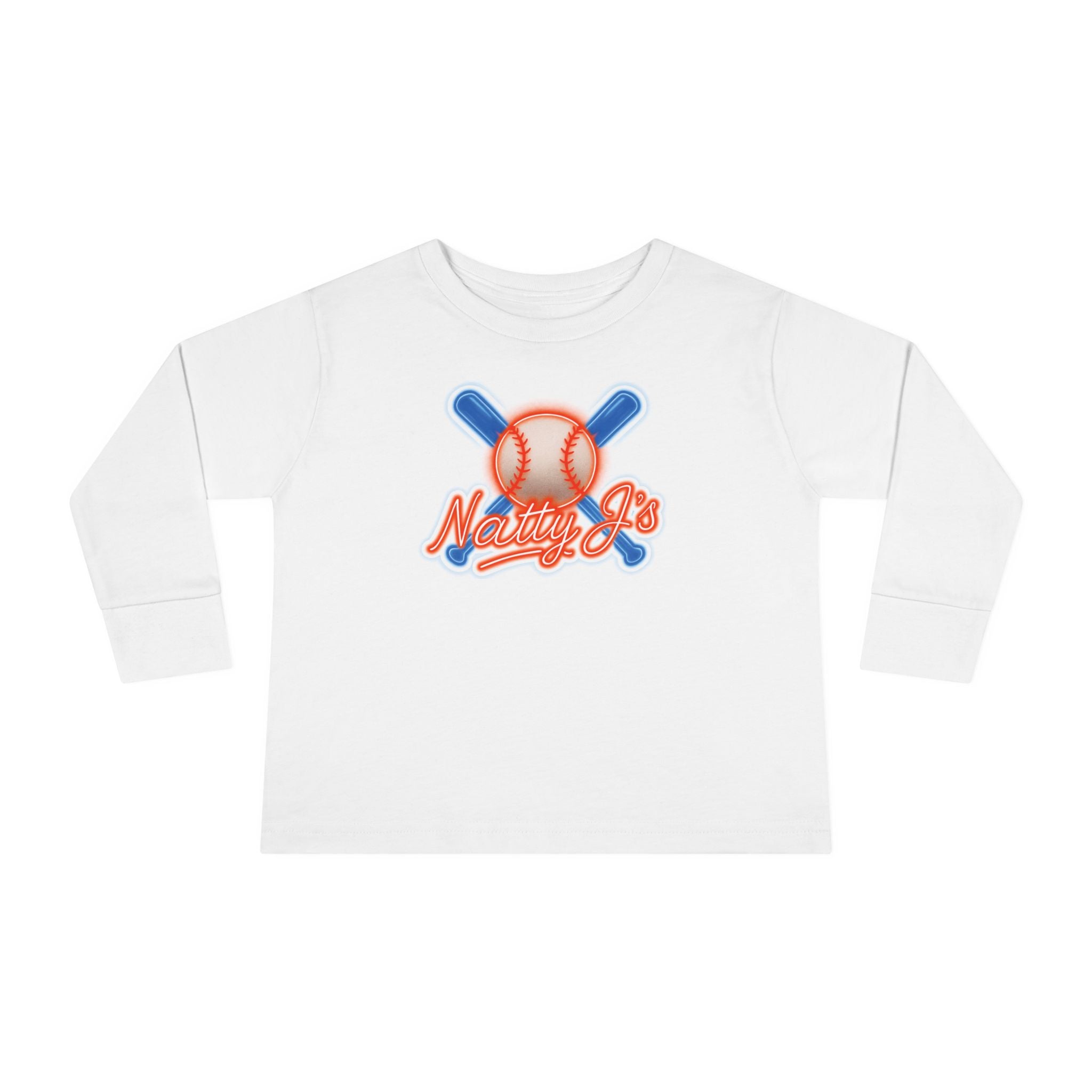 Baseball Themed Toddler Long Sleeve Tee - Perfect for Little Sluggers, Kids Sportswear, Birthday Gift, Casual Wear, Everyday Comfort