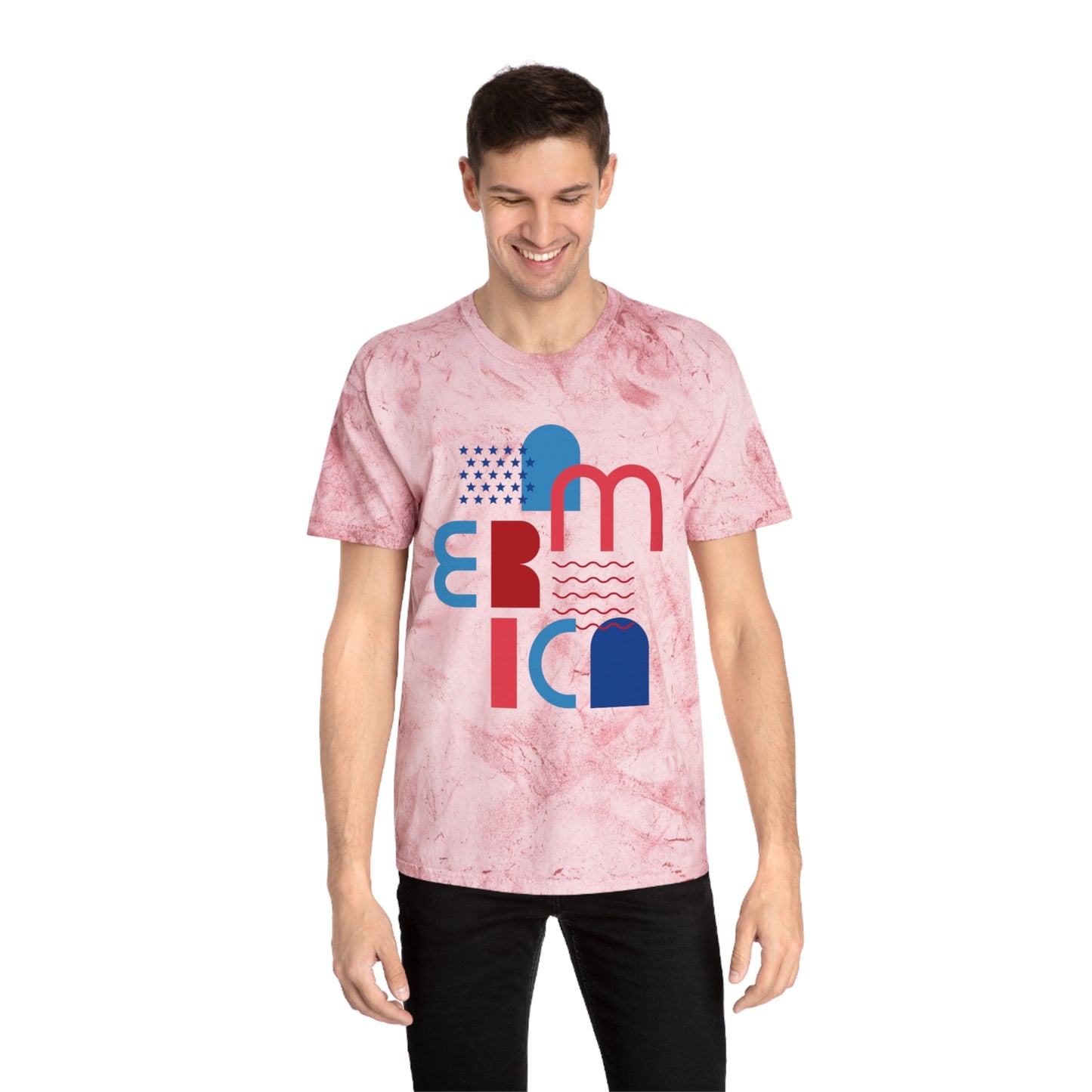 America Graphic T-Shirt – Modern Patriotic Red White Blue Tee | Natty J’s Boutique Americana Apparel