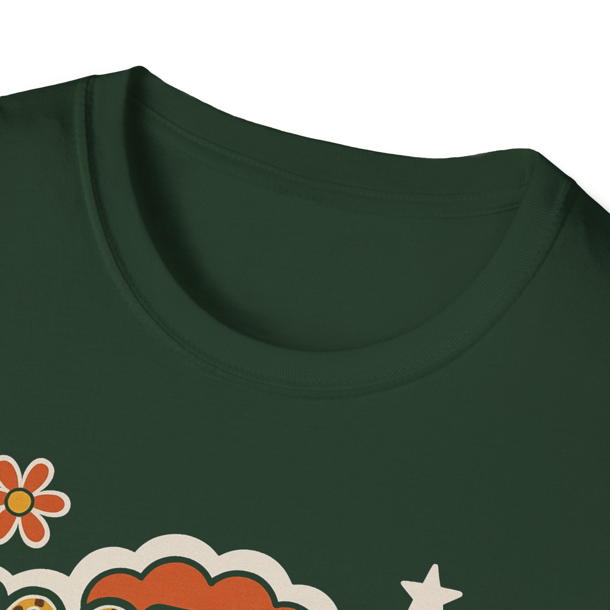 Football Mama Groovy Print Unisex Softstyle T-Shirt