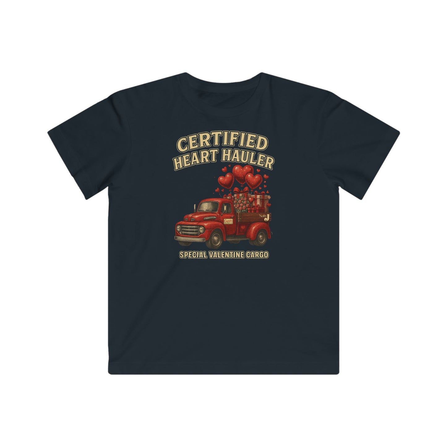 Certified Heart Hauler Youth Valentine T-Shirt – Cute Kids Valentine Graphic Tee