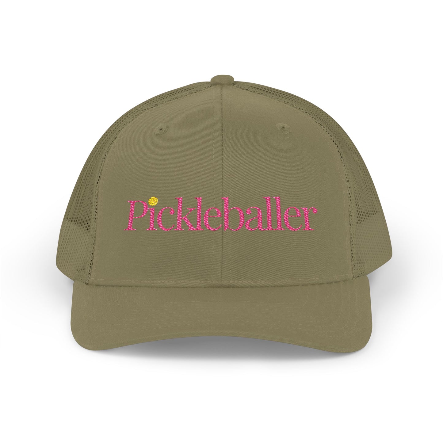 "Pickleballer" Embroidered Richardson Snapback Trucker Cap - Casual Sport Hat, Outdoor Activities, Gift for Pickleball Fans, Summer Getaway, Emojis