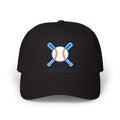 Embroidered Baseball Cap with Bat and Ball Design