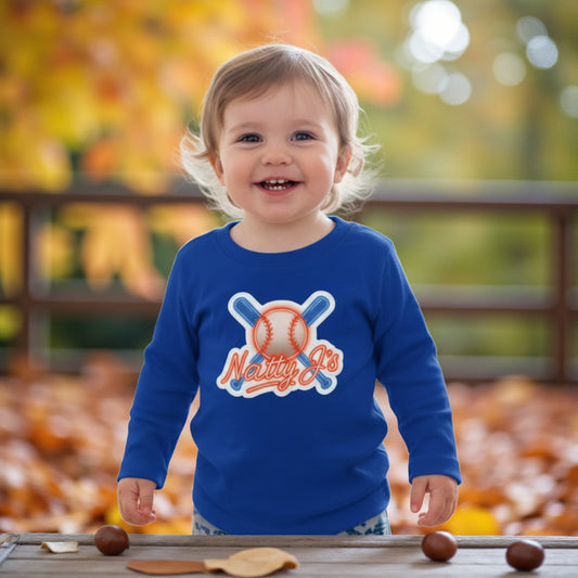 Baseball Themed Toddler Long Sleeve Tee - Perfect for Little Sluggers, Kids Sportswear, Birthday Gift, Casual Wear, Everyday Comfort