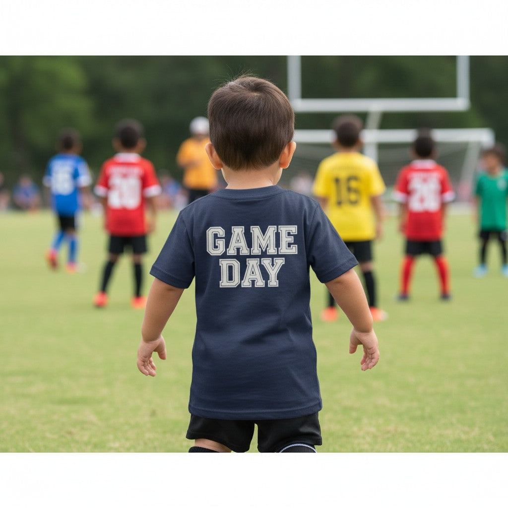 Game Day Toddler Tee - Cute Short Sleeve T-Shirt for Young Fans