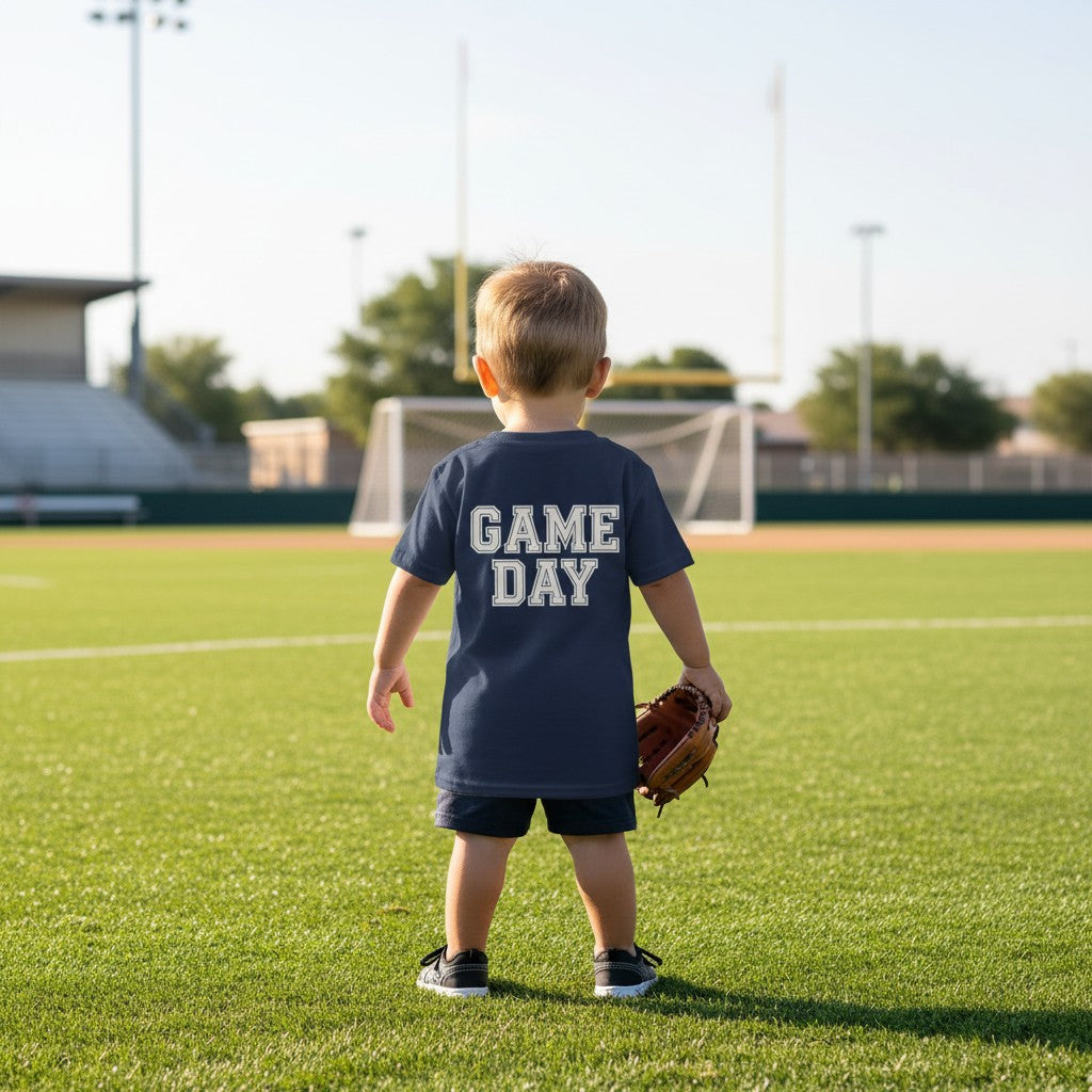 Game Day Toddler Tee - Cute Short Sleeve T-Shirt for Young Fans
