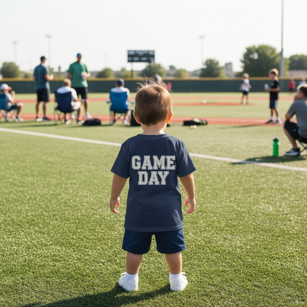 Game Day Toddler Tee - Cute Short Sleeve T-Shirt for Young Fans
