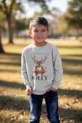 Jolly Reindeer Youth Christmas Sweatshirt