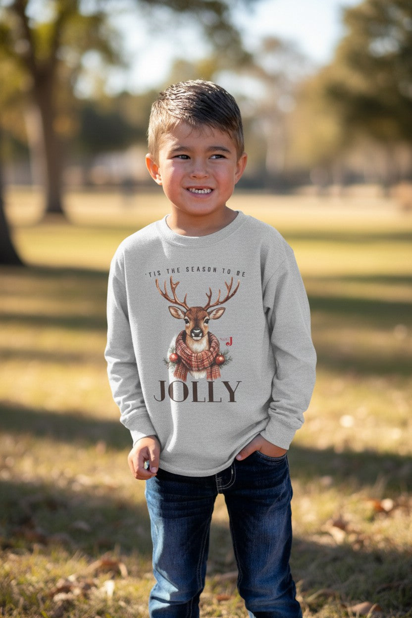 Jolly Reindeer Youth Christmas Sweatshirt