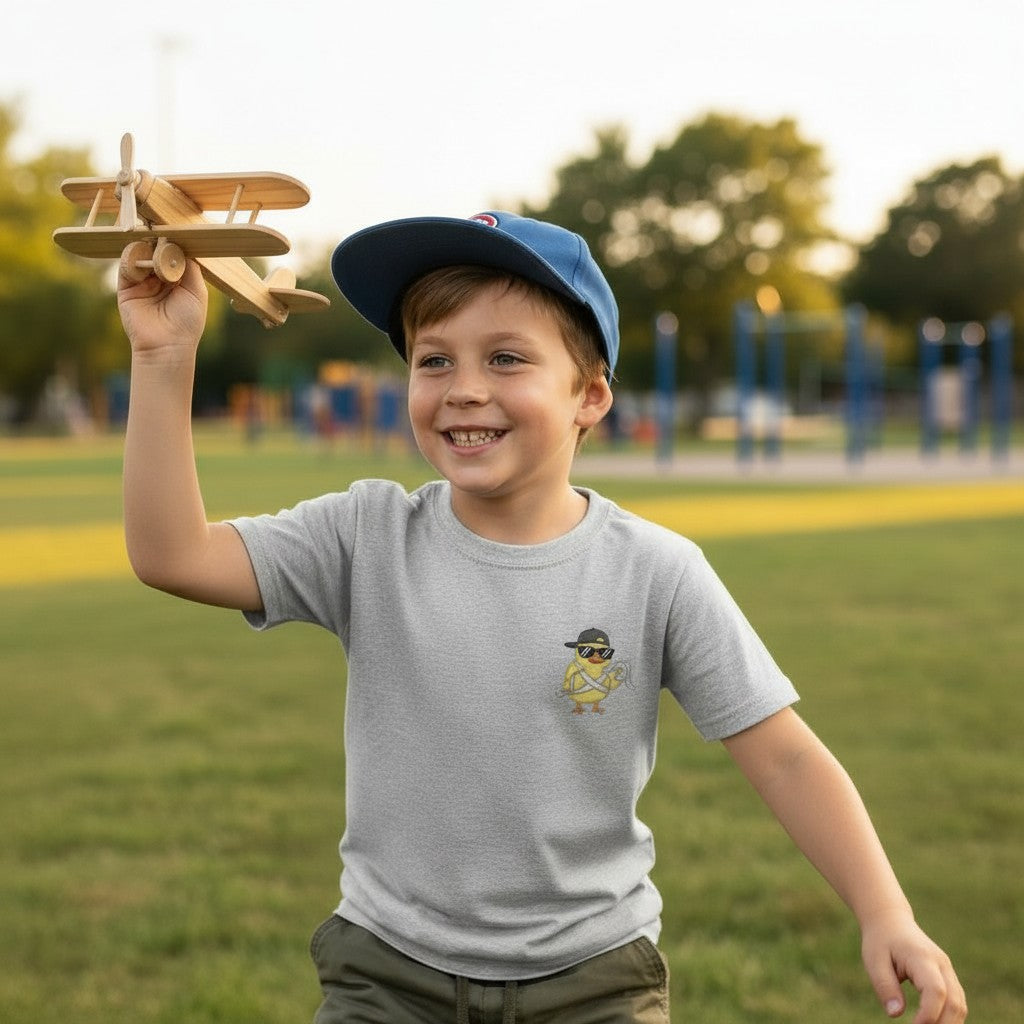 Silence Is Golden Duct Tape Is Silver Youth Shirt | Funny Duck Graphic Tee for Boys | Sarcastic Kids Graphic T-Shirt