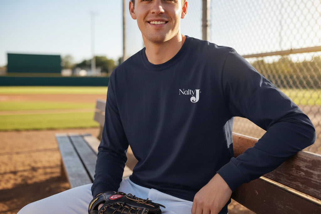 Big Drip Energy Baseball Long Sleeve Shirt – Fun Ice Cream Baseball Graphic Tee for Men | Game Day Baseball Fan Shirt